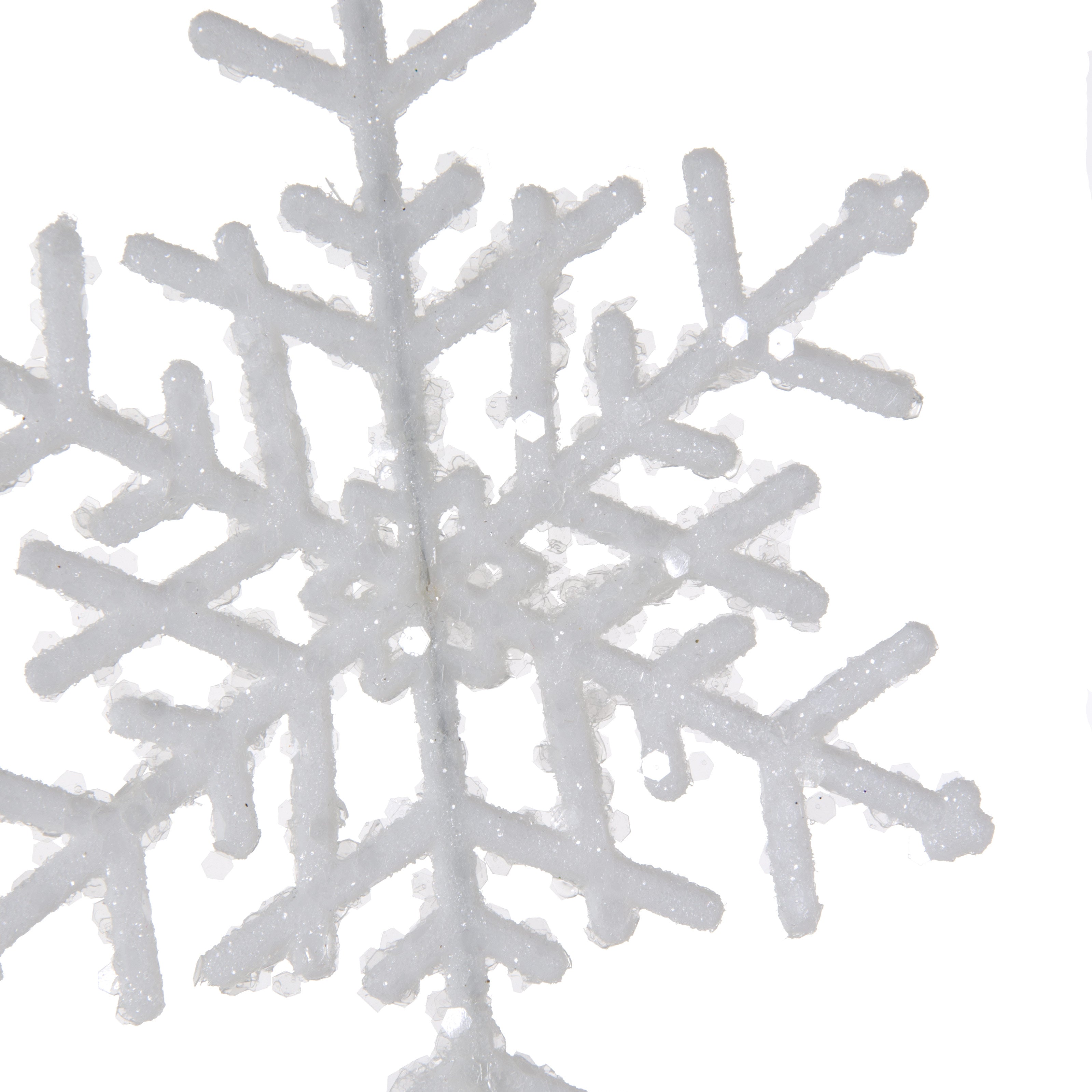 22" White Iridescent Snowflake Spray Lifestyle Photo