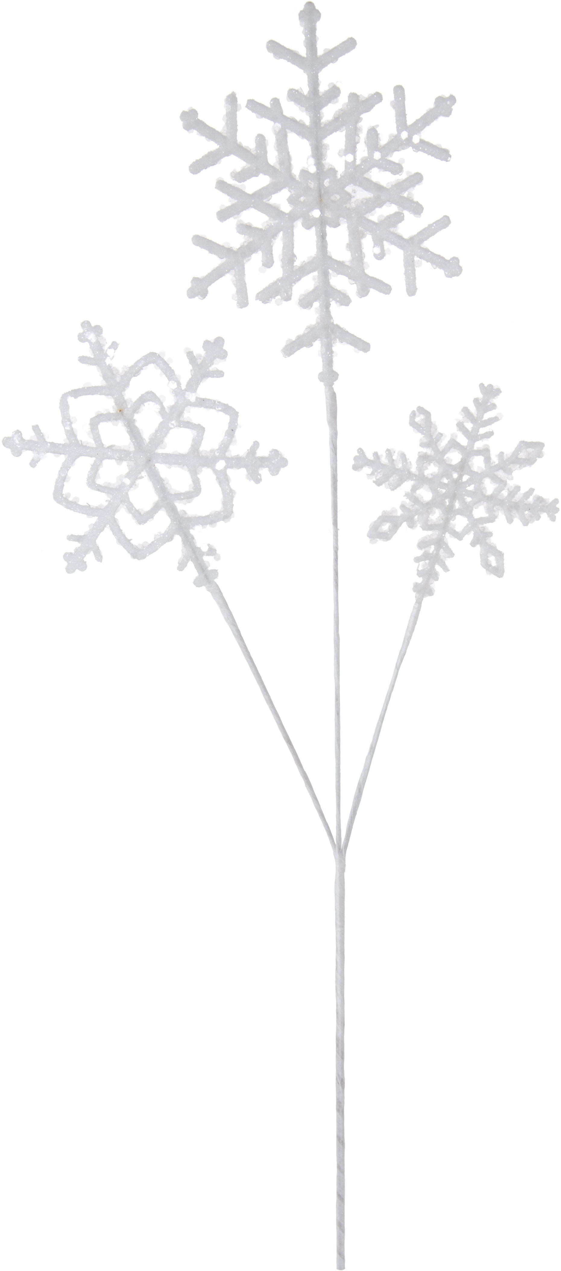 22" White Iridescent Snowflake Spray Item Number: XS935165