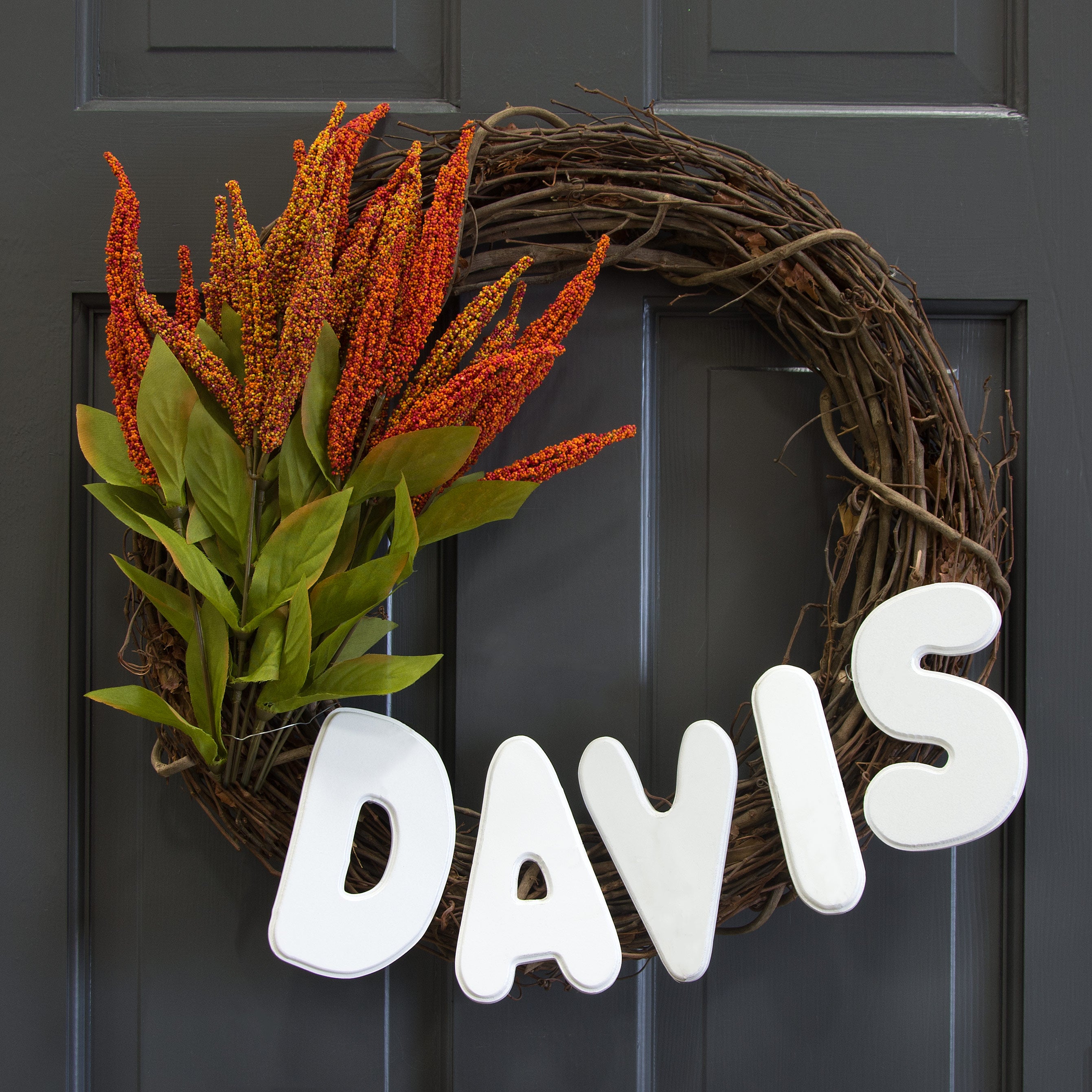 5" White Wood Letter- Baby Font: I detail photo 4