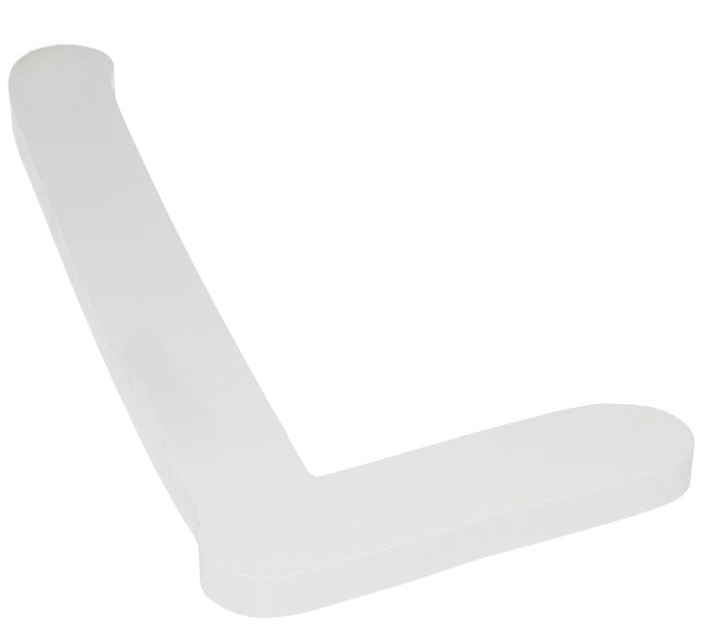 9" White Wood Script Letter: L Lifestyle Photo