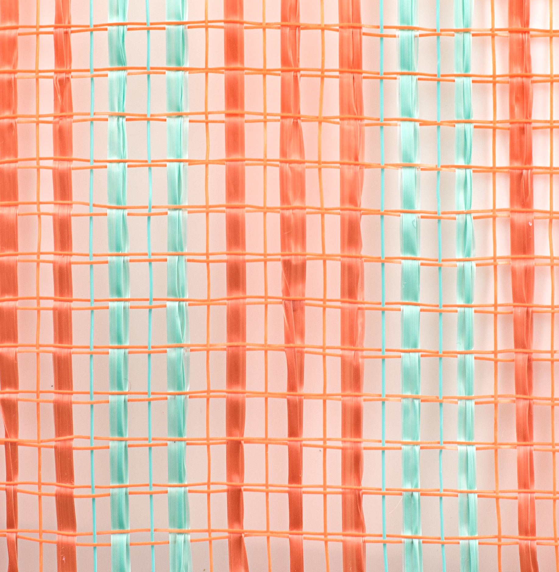 10" Wide Strip Mesh: Dark Orange & Light Teal detail photo 3