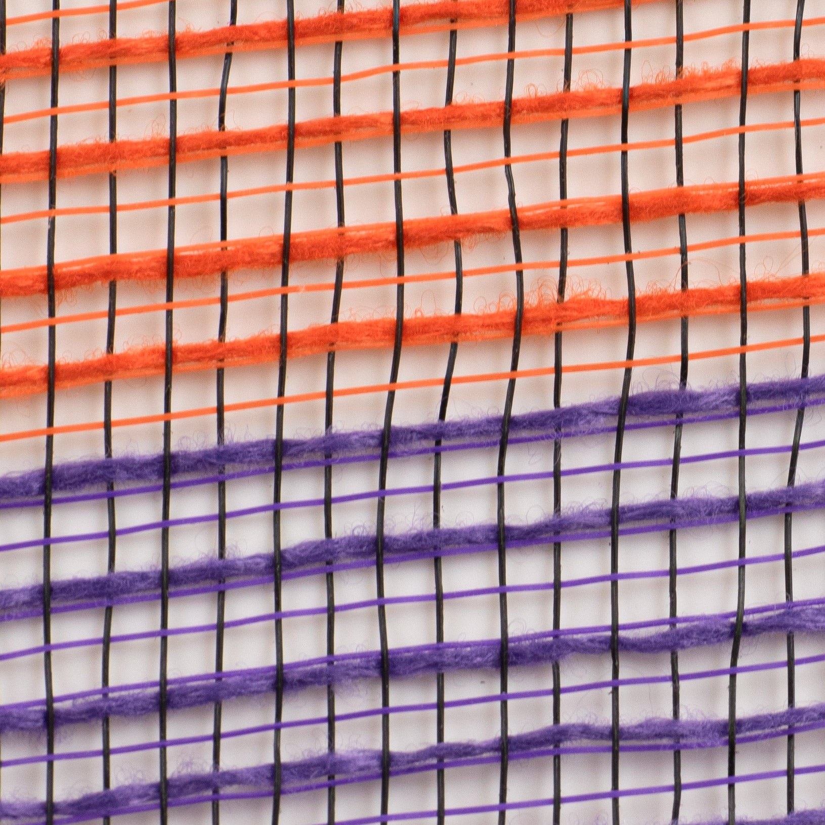 10" Wide Stripe Fabric Mesh: Black, Purple, Fresh Green, Orange detail photo 3