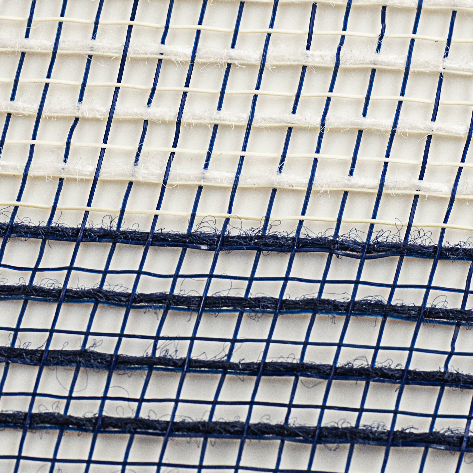 10" Wide Stripe Fabric Mesh: Navy & Cream detail photo 3