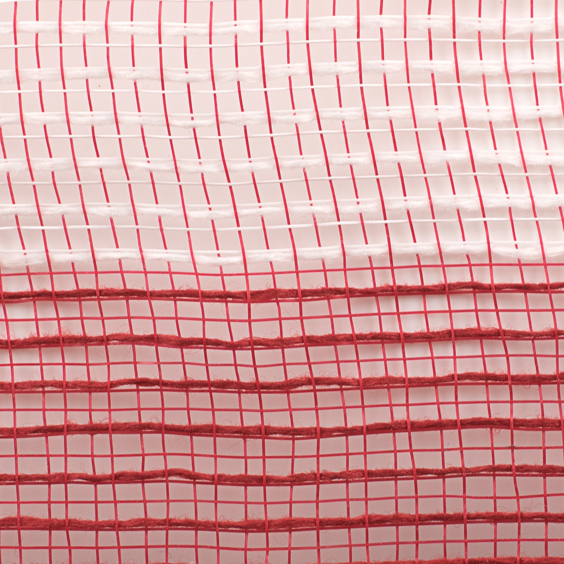10" Wide Stripe Fabric Mesh: Red & White detail photo 3