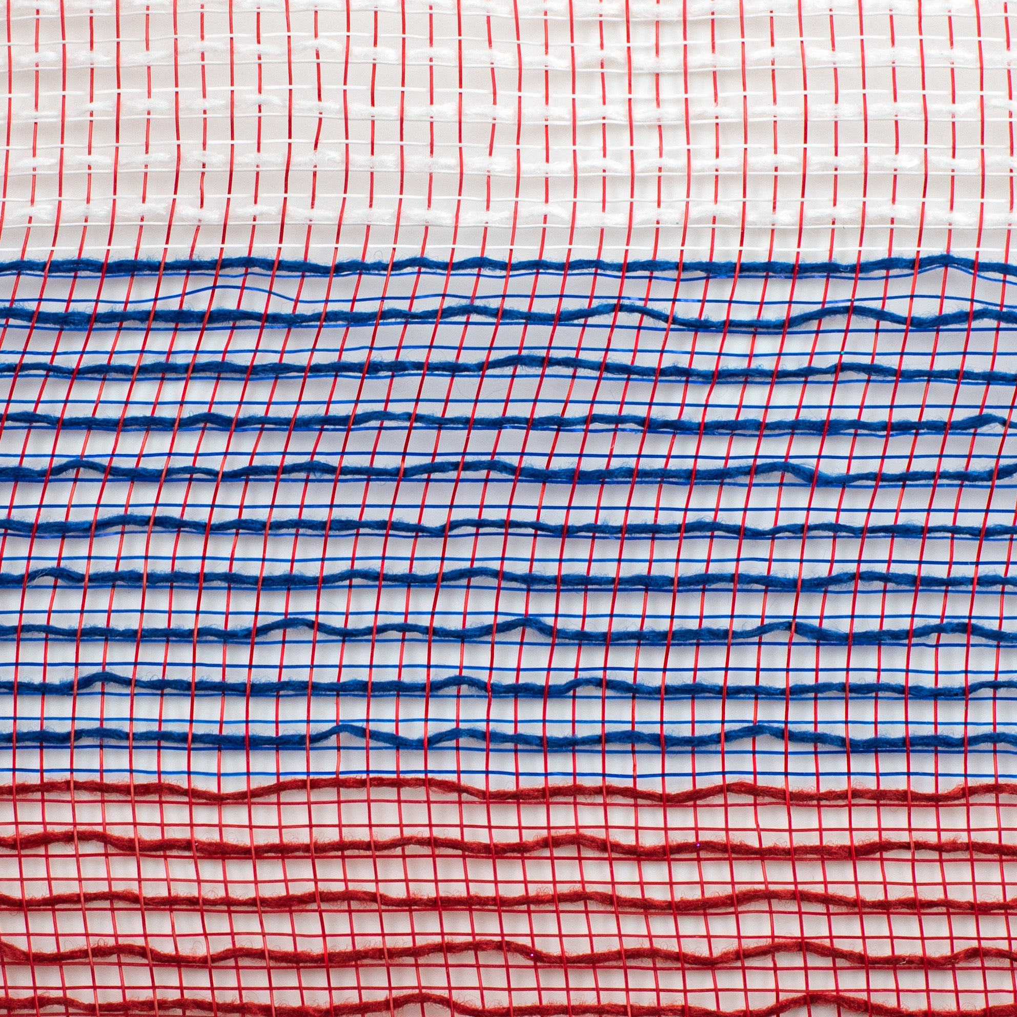 10" Wide Stripe Fabric Mesh: Red, White, Blue detail photo 3