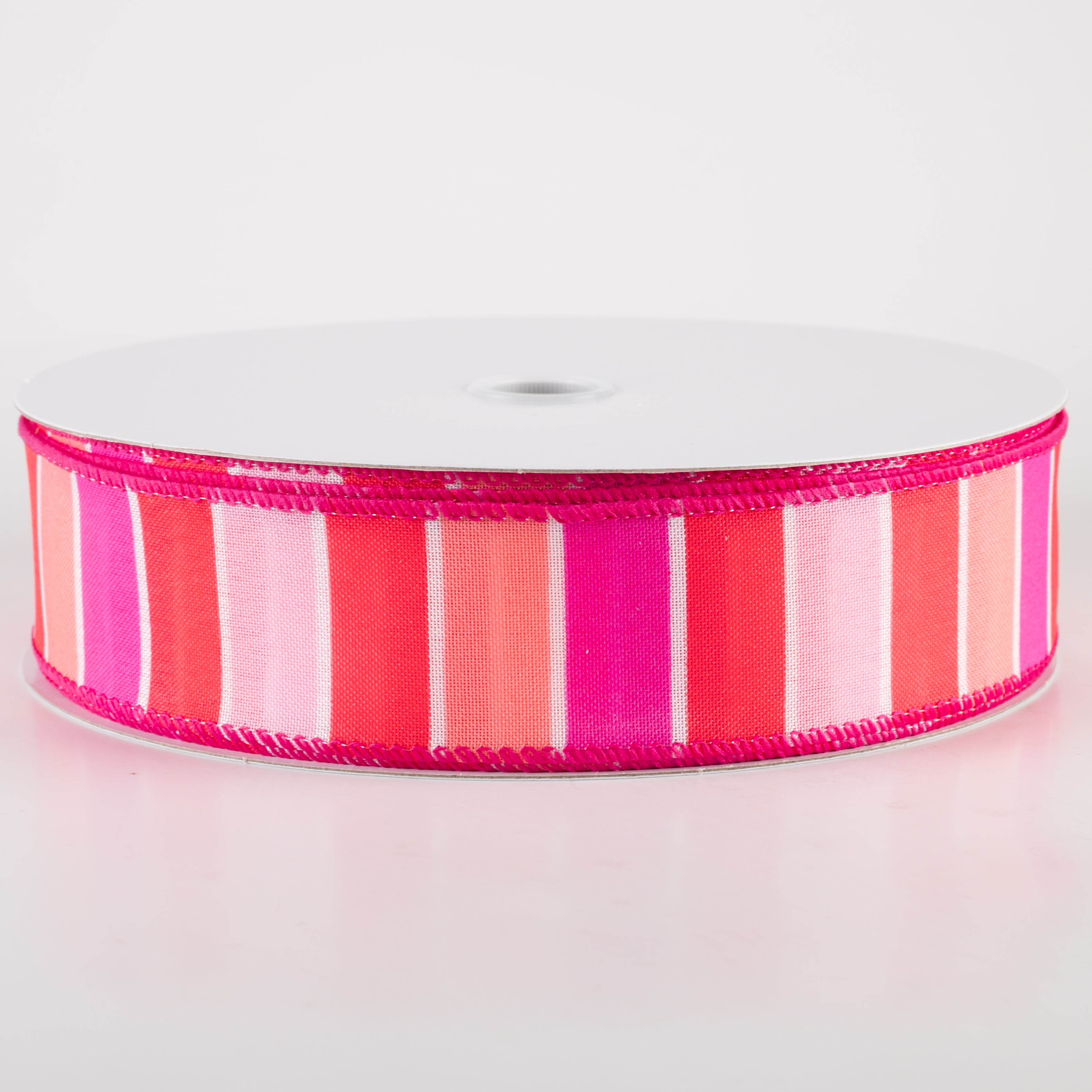 1.5" Wide Stripes Ribbon: Pink, Coral, Melon (50 Yards)