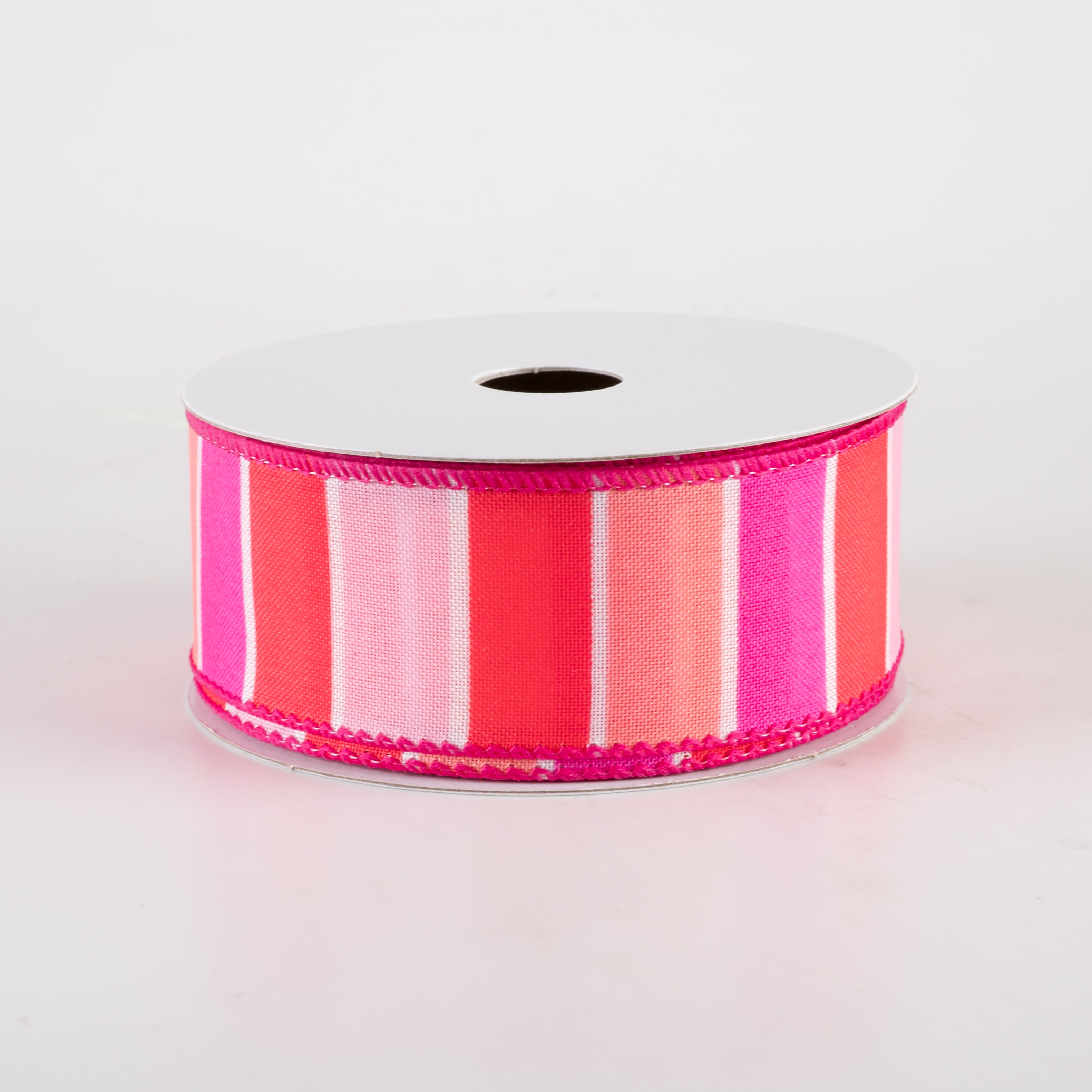 1.5" Wide Stripes Ribbon: Pink, Coral, Melon (10 Yards)