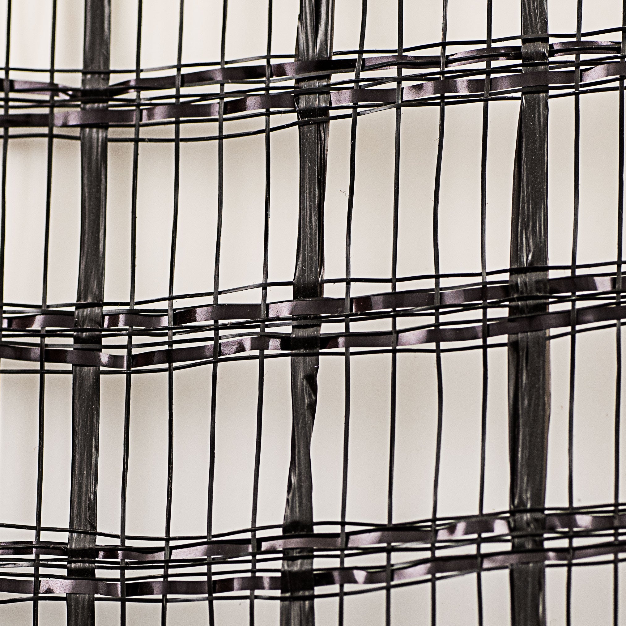 10" Wide Weave Metallic Mesh: Black detail photo 3