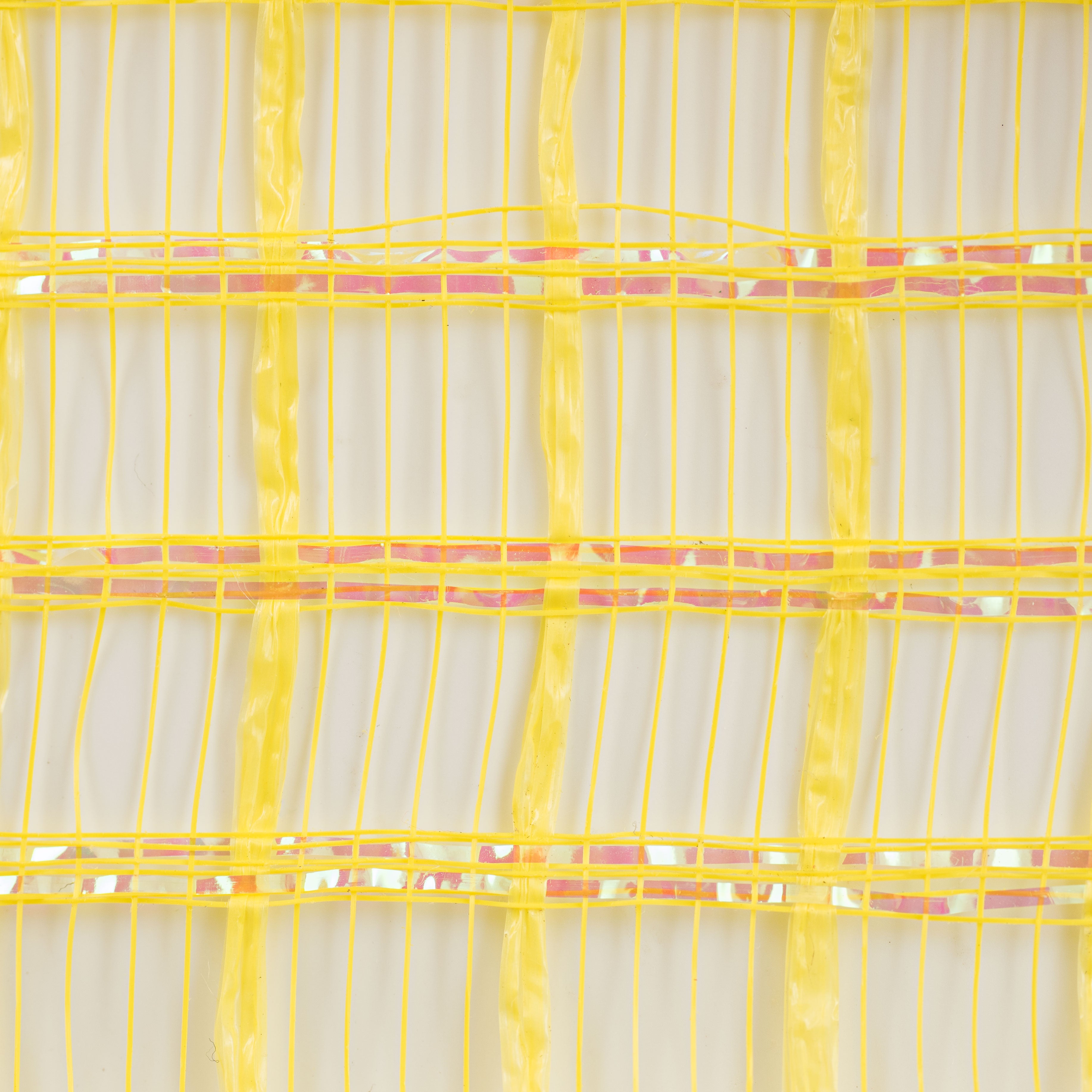 10" Wide Weave Metallic Mesh: Daffodil Check detail photo 3