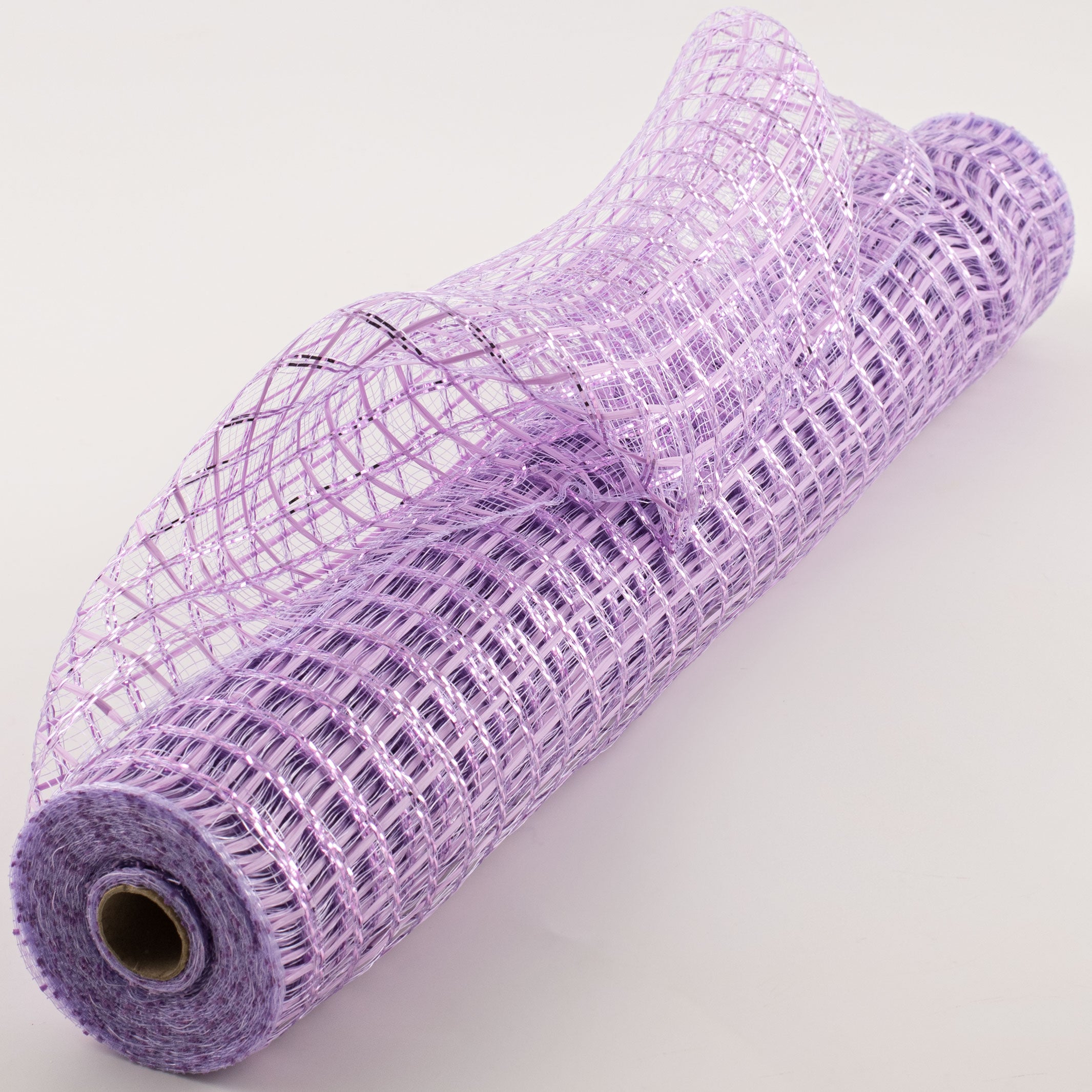 21" Wide Weave Metallic Mesh: Lavender Check Item Number: XB1043-30
