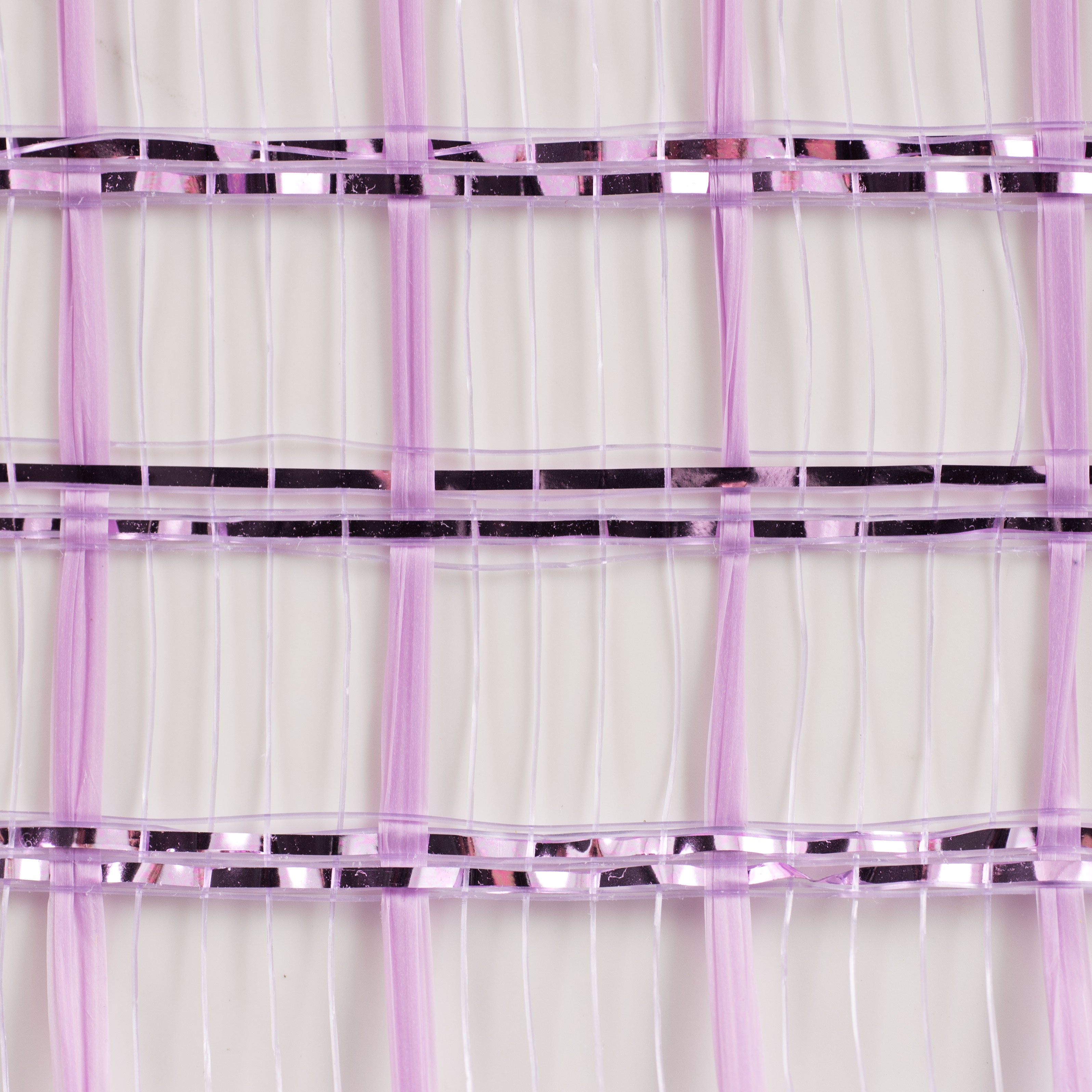 21" Wide Weave Metallic Mesh: Lavender Check detail photo 3