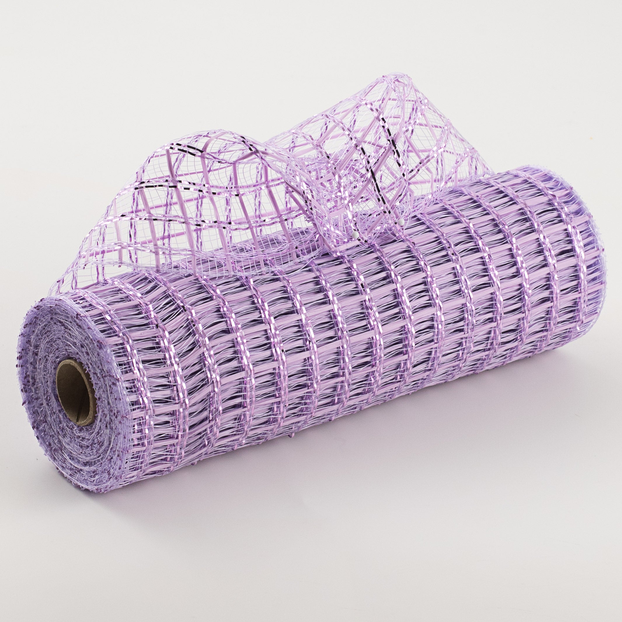 10" Wide Weave Metallic Mesh: Lavender Check Item Number: 4710631776149