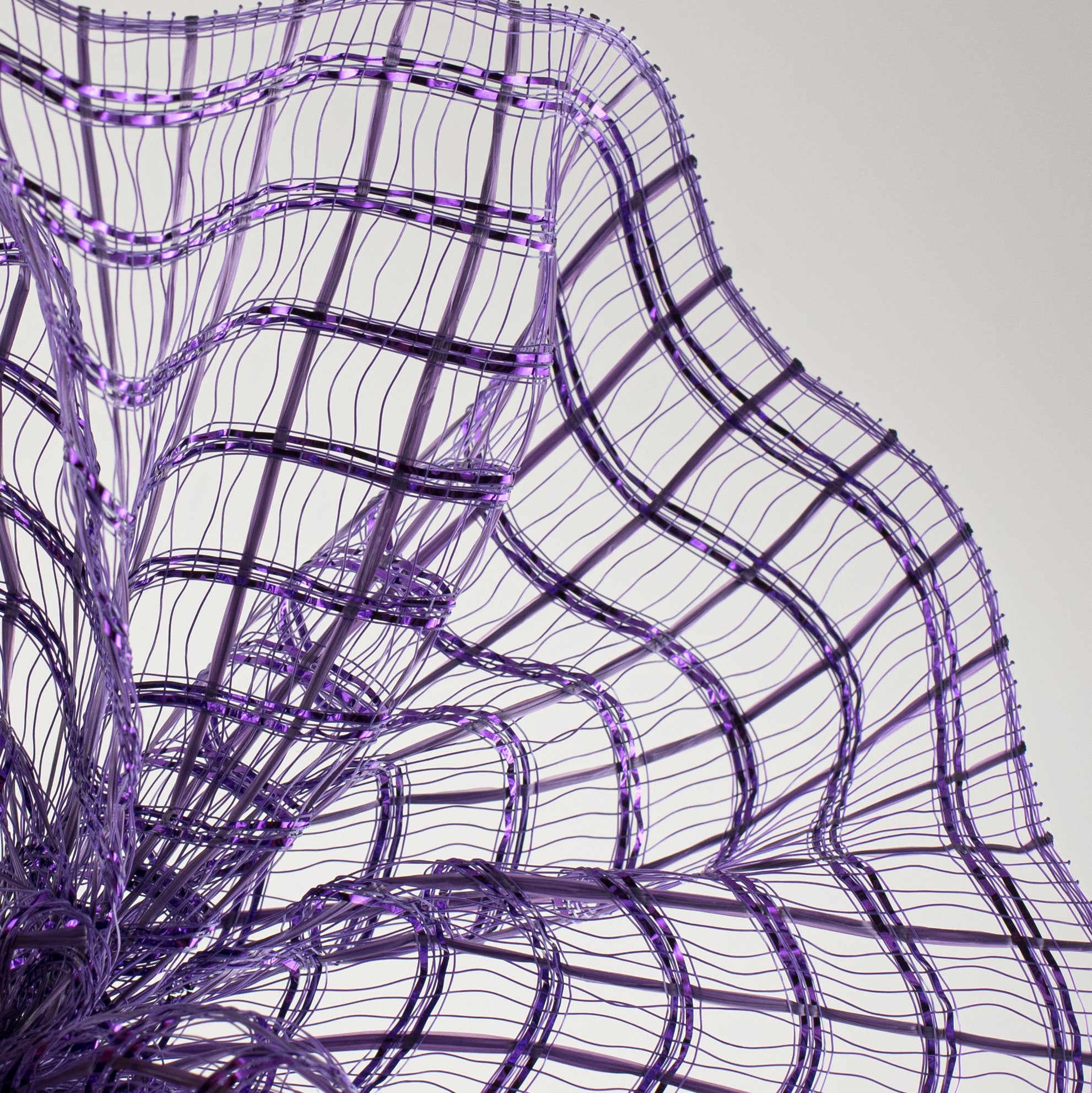 10" Wide Weave Metallic Mesh: Purple Lifestyle Photo
