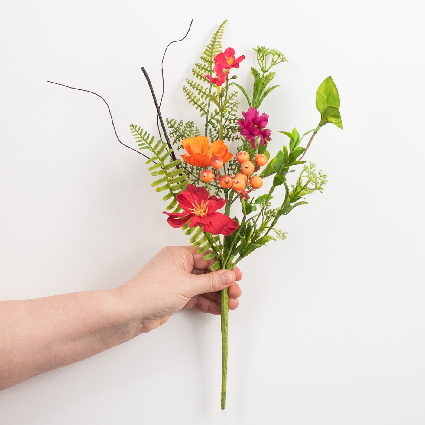 16" Wild Flower Pick: Fuchsia Pink & Orange detail photo 3