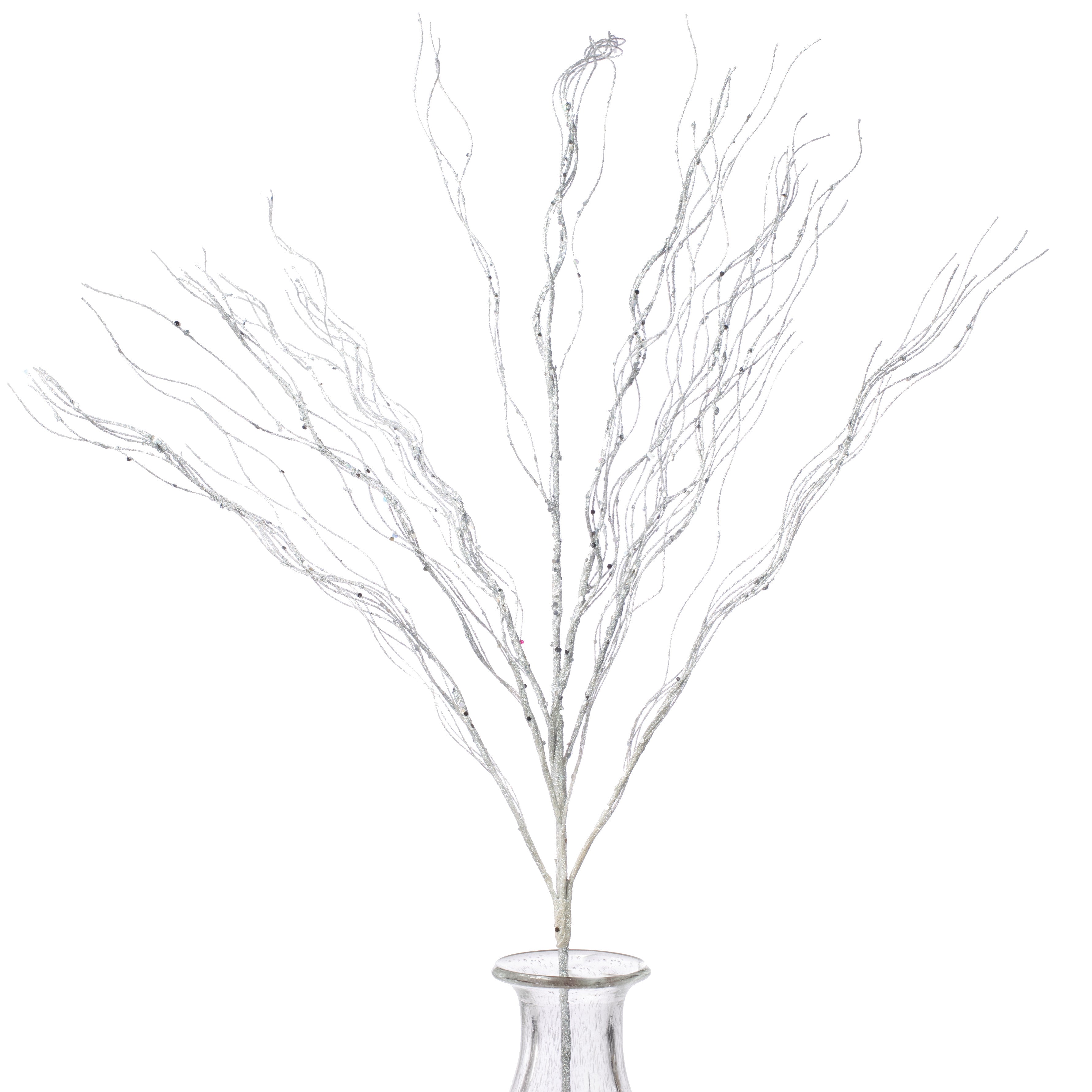 39" Wild Grass Glitter Spray: Silver Item Number: 229759