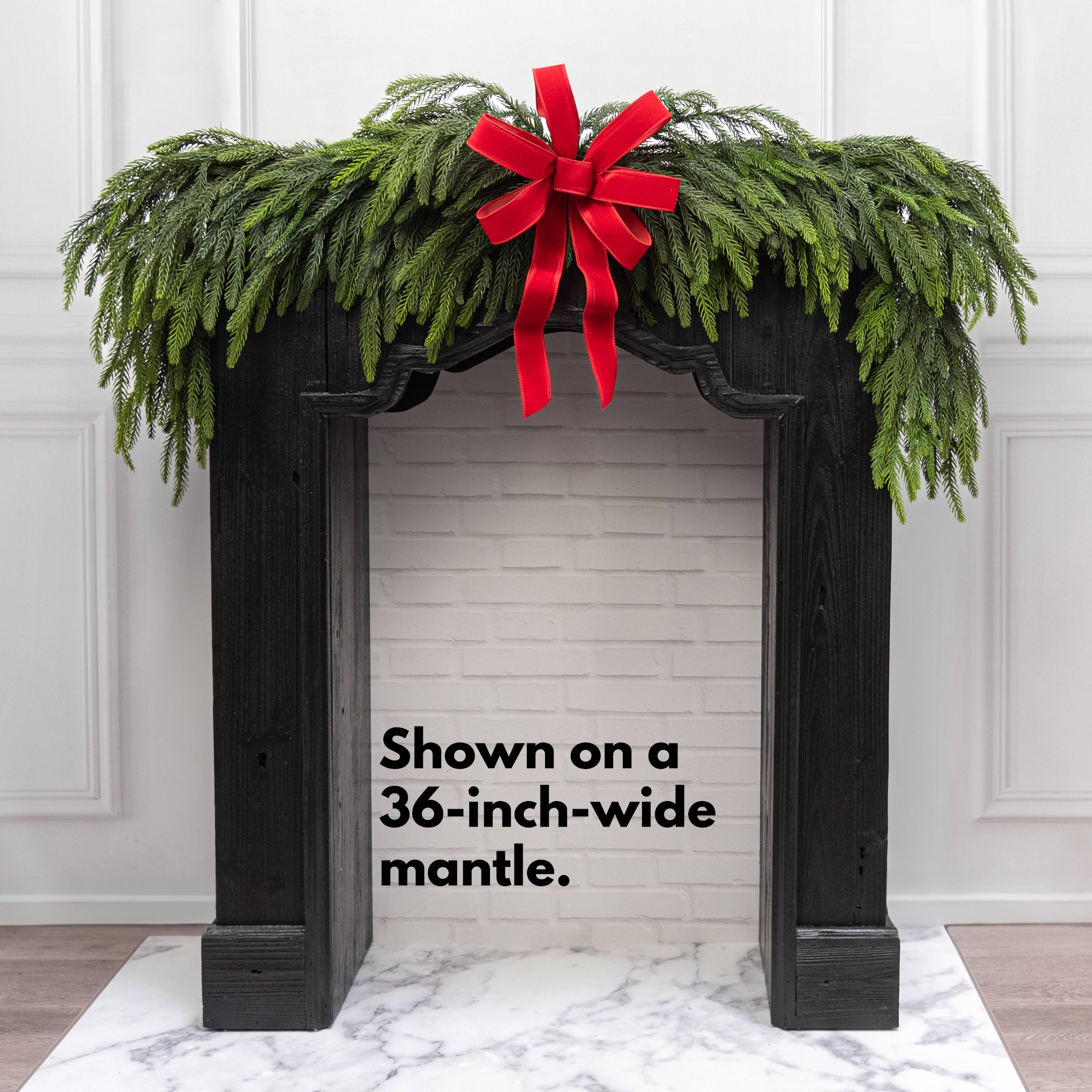 6' Willow Pine Mantel Swag Garland Lifestyle Photo