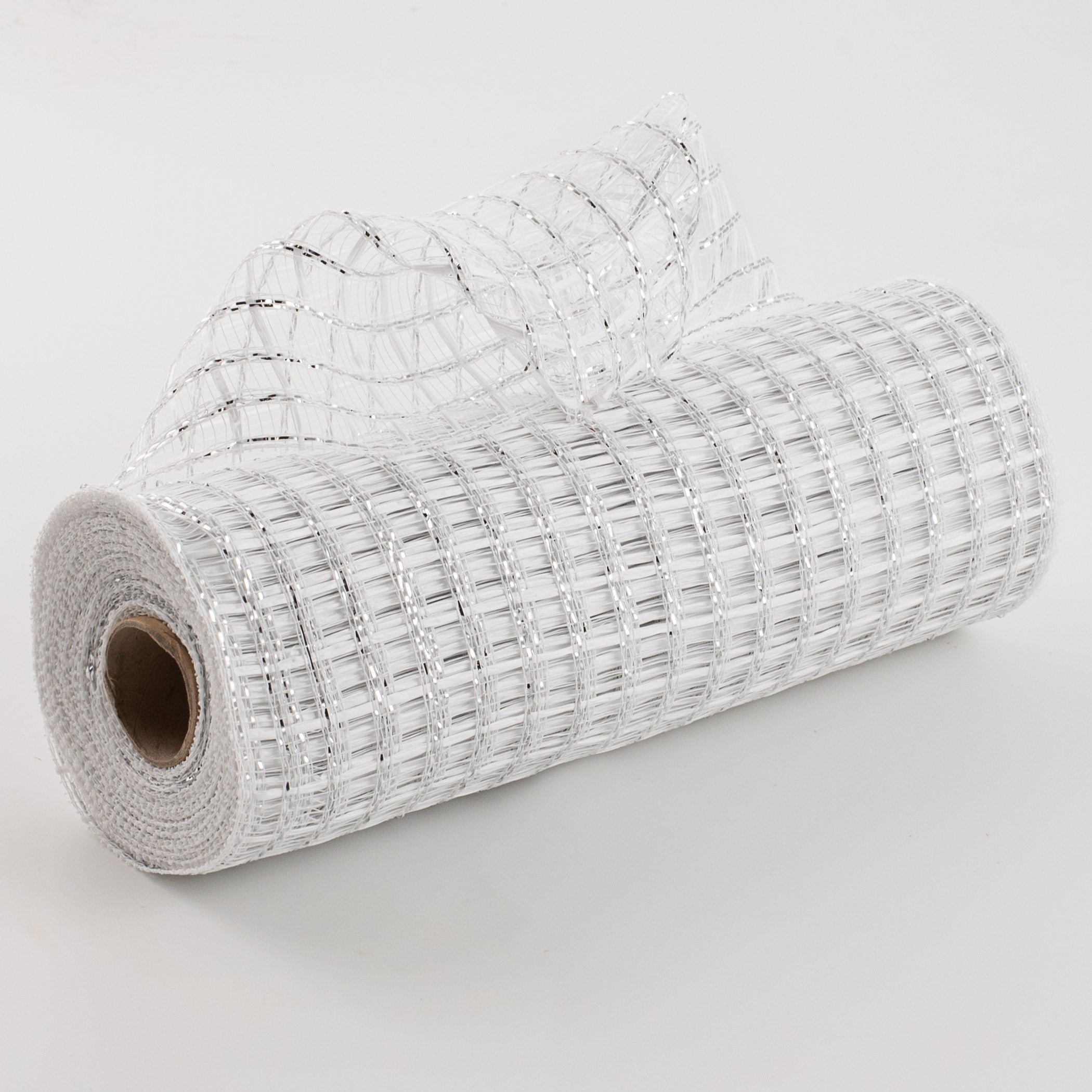 10" Window Pane Poly Deco Mesh: White (10 Yards) Item Number: RE137427
