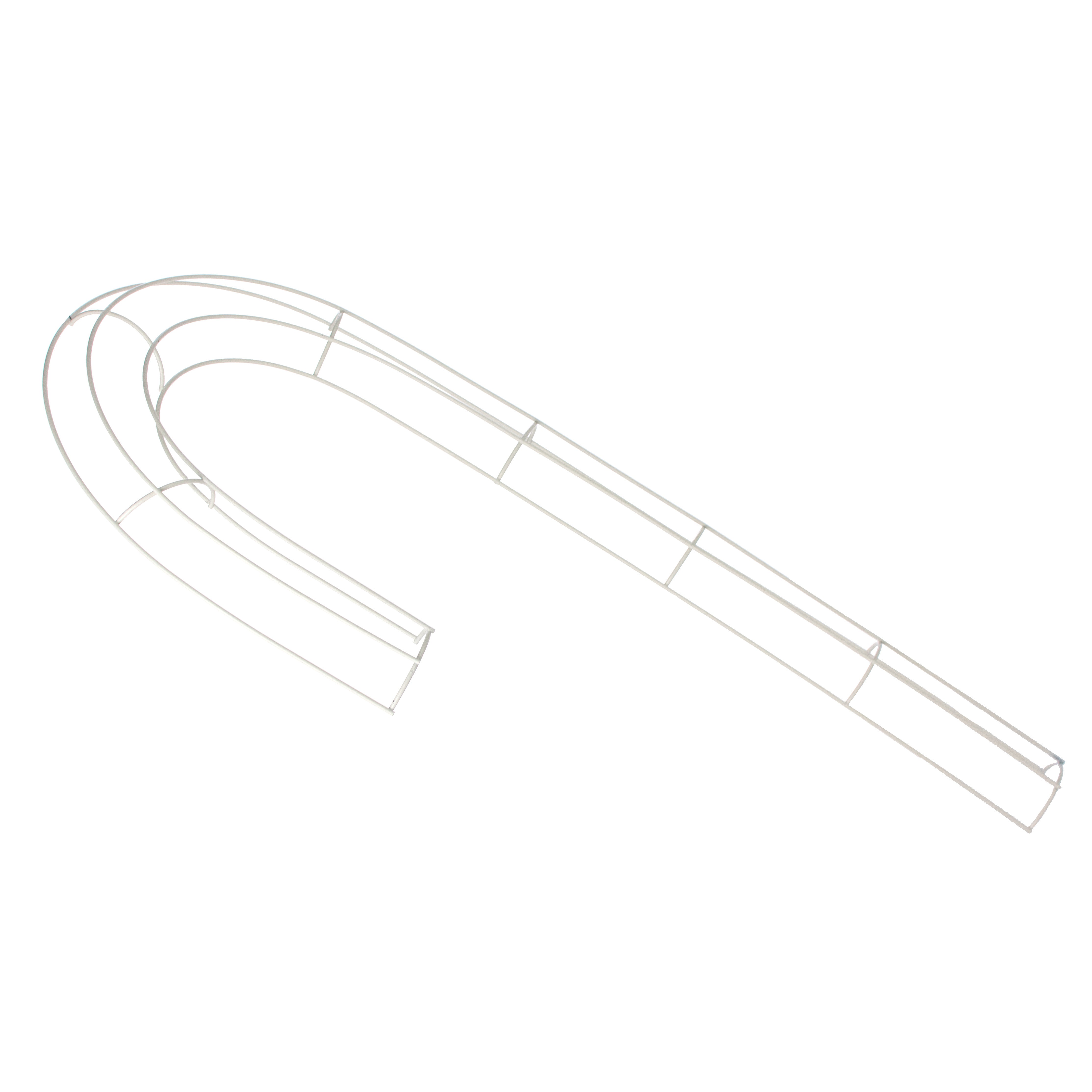 27" Box Wire Candy Cane Form: White detail photo 3