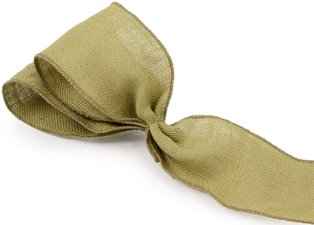 4" Wired Edge Burlap Ribbon: Natural (10 Yards) Lifestyle Photo
