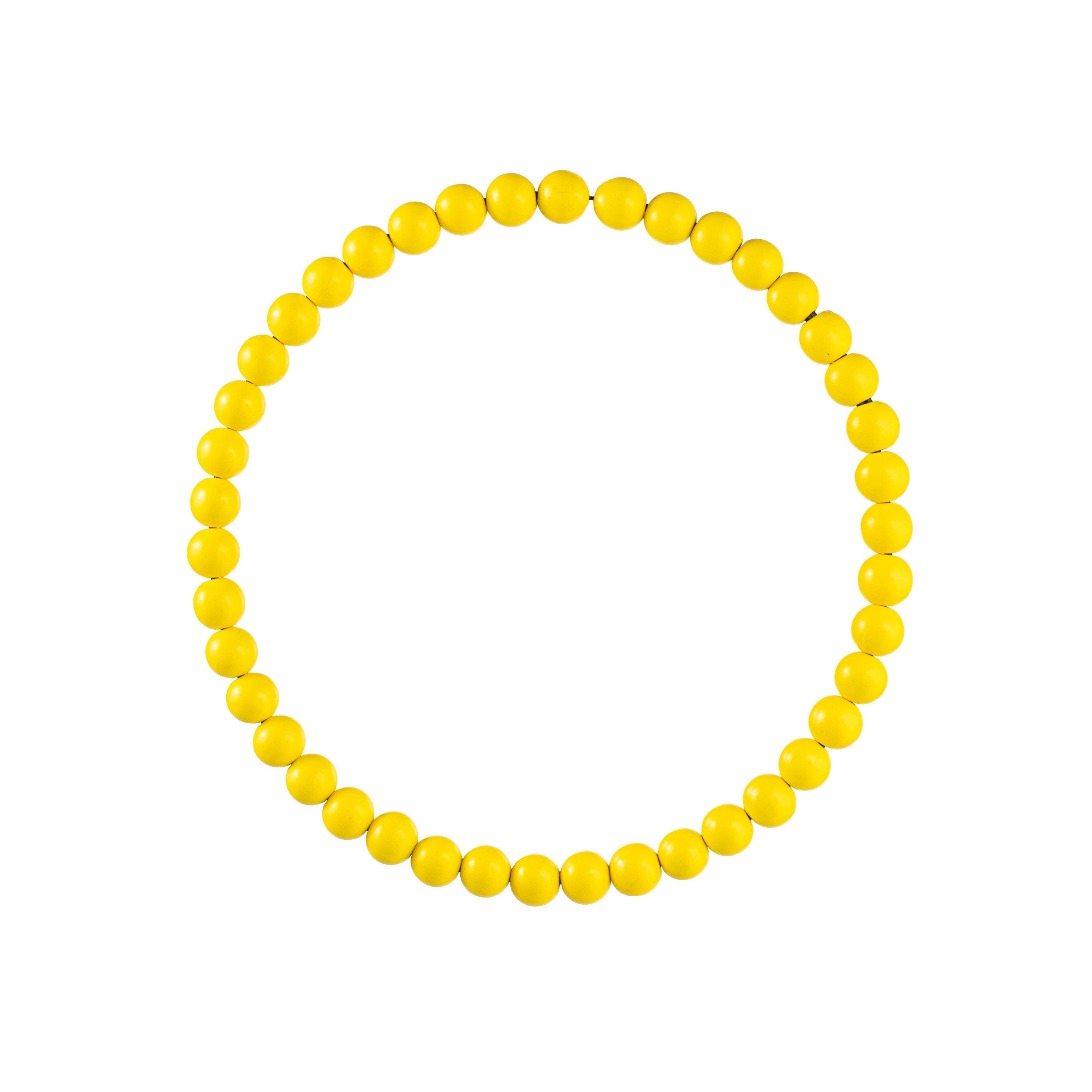 13" Wood Bead Wreath: Bright Yellow Item Number: MY102649
