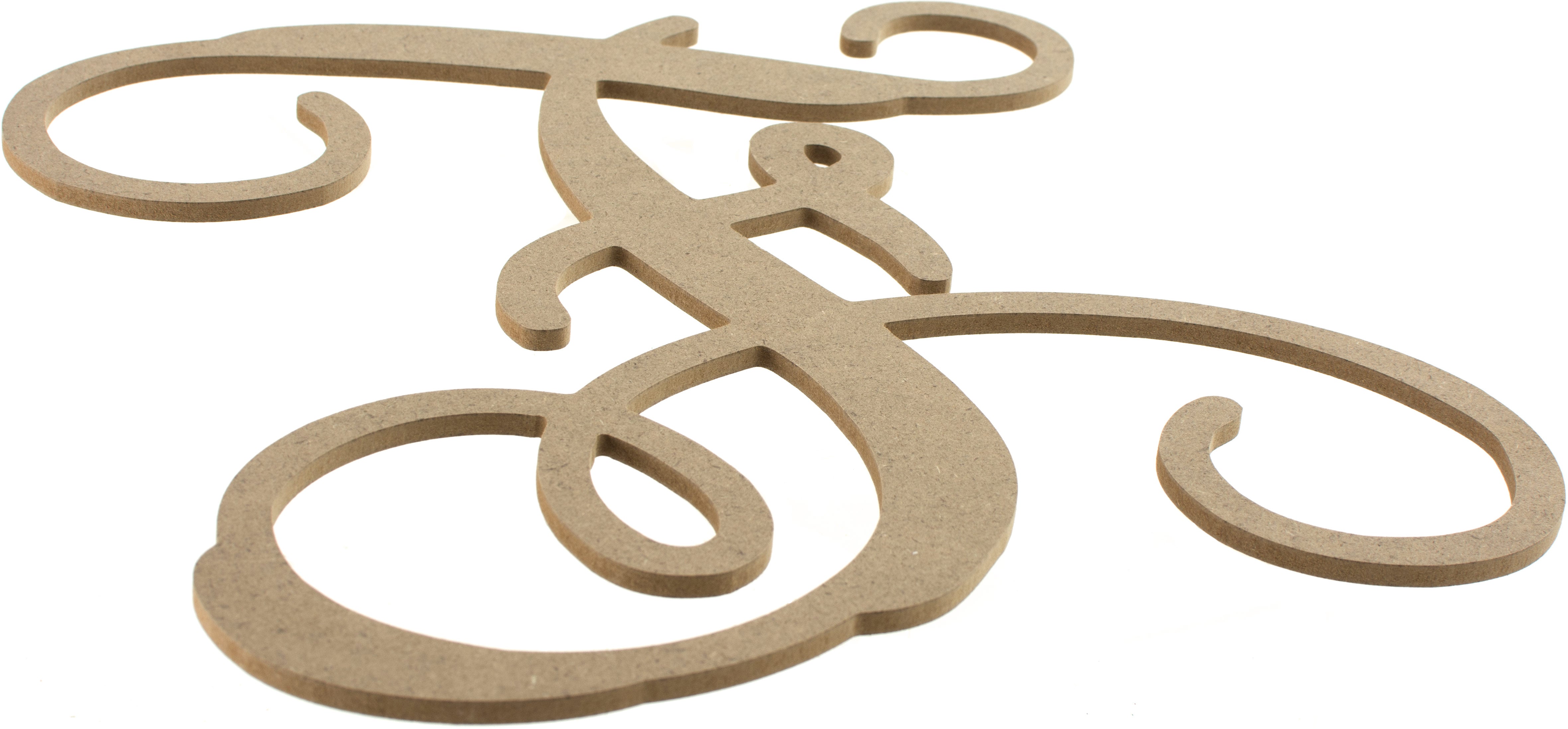 12" Wood Letter Vine Monogram: F Lifestyle Photo