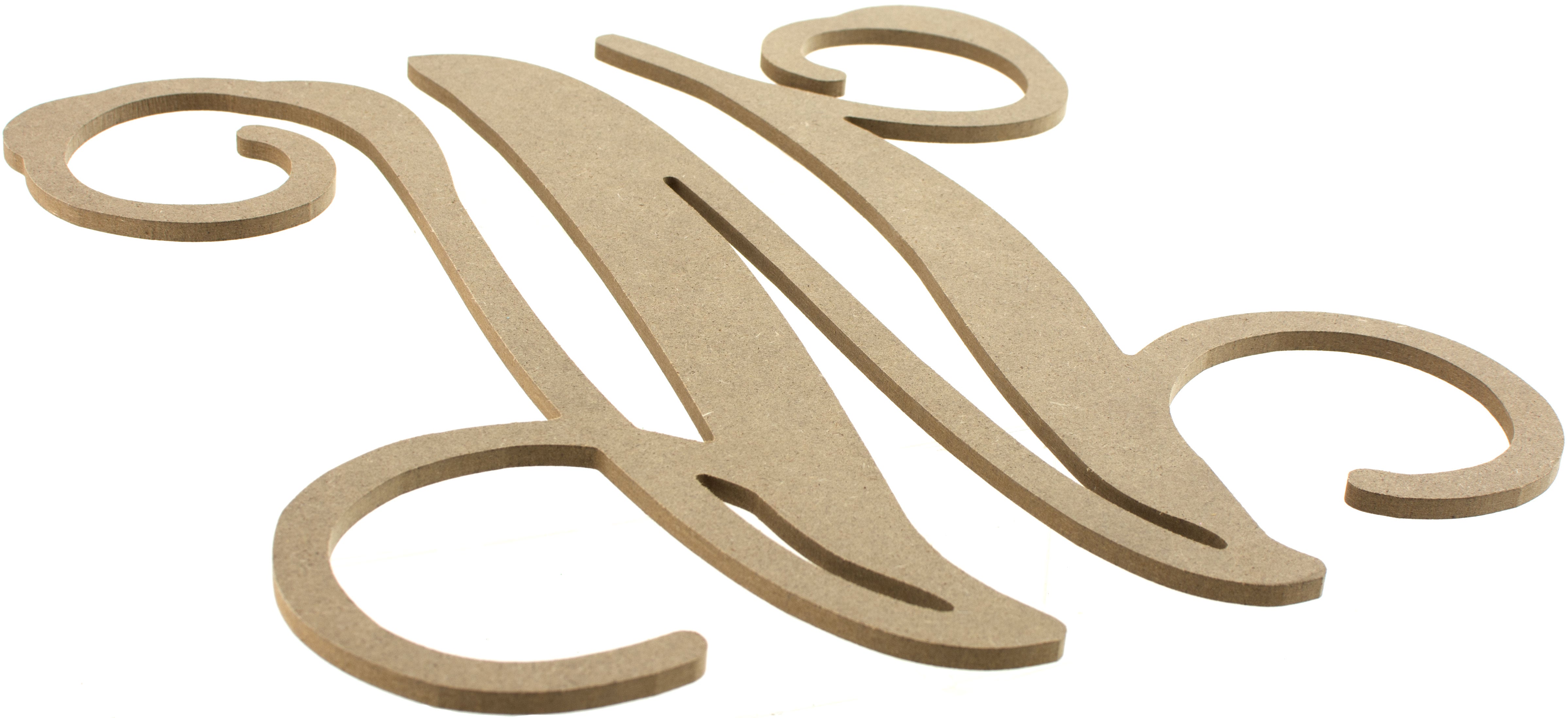 12" Wood Letter Vine Monogram: W Lifestyle Photo