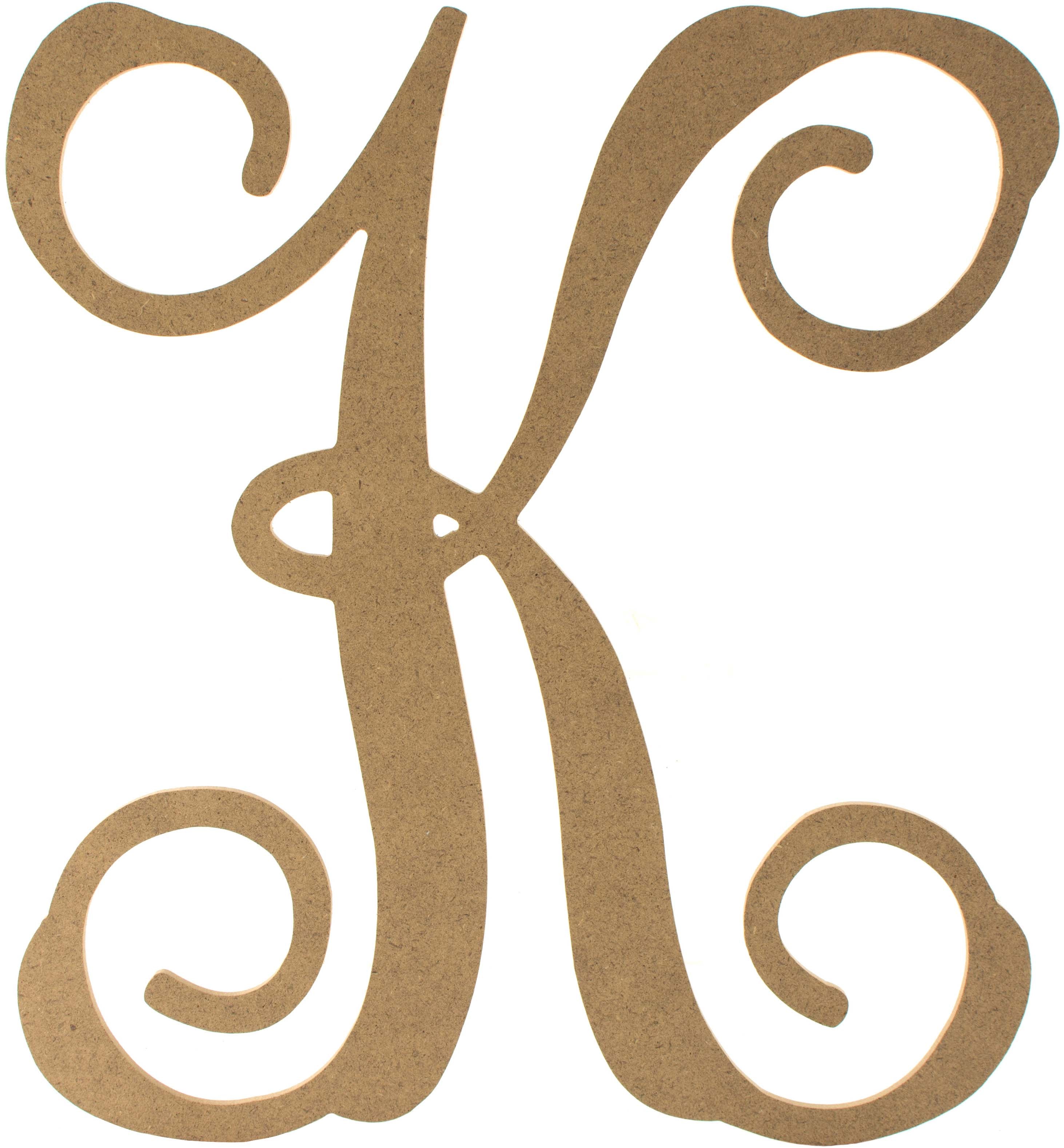 12" Wood Letter Vine Monogram: K Item Number: AB2206