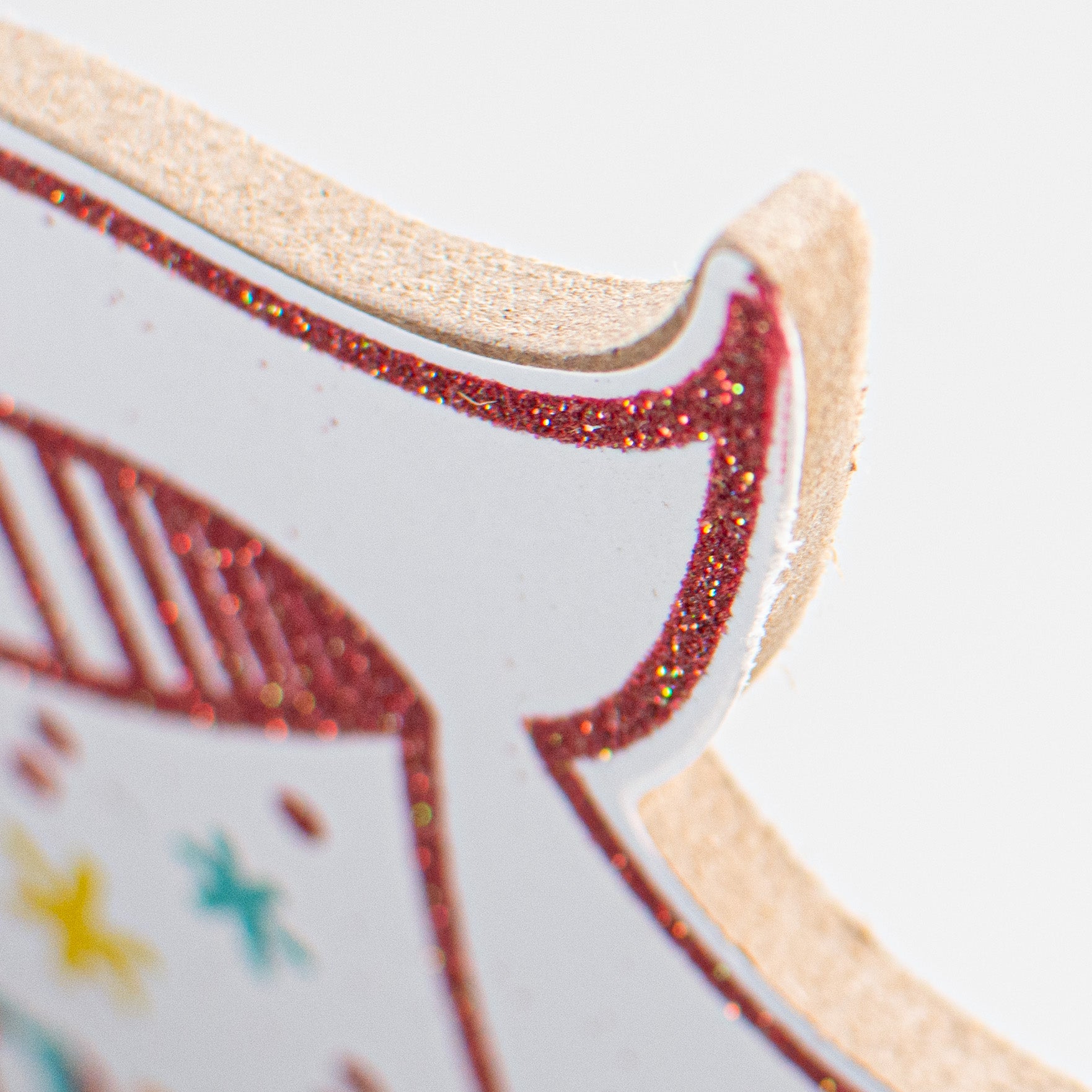 15" Wooden Banner Sign: Primary Colors Glitter Birthday detail photo 3
