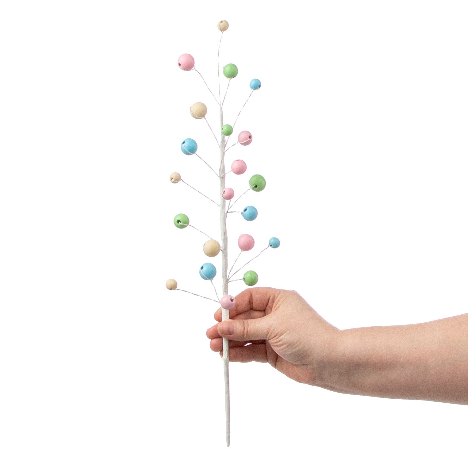 16" Wooden Bead Pick: Pastel detail photo 3