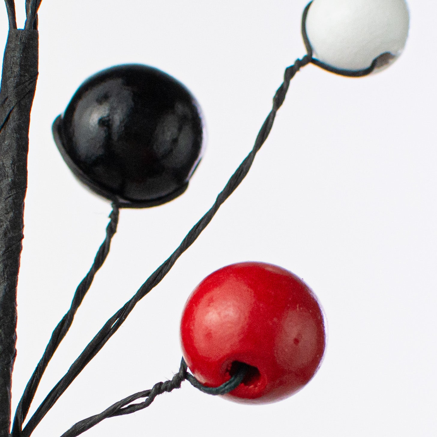16" Wooden Bead Pick: Red, Black, White Lifestyle Photo