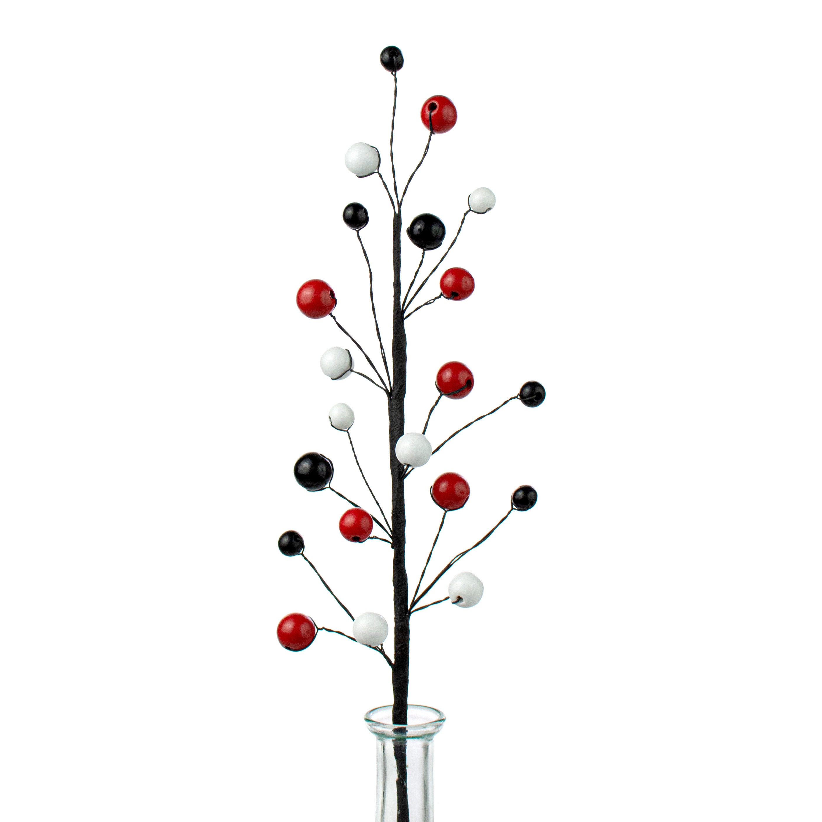 16" Wooden Bead Pick: Red, Black, White Item Number: 63280SP16