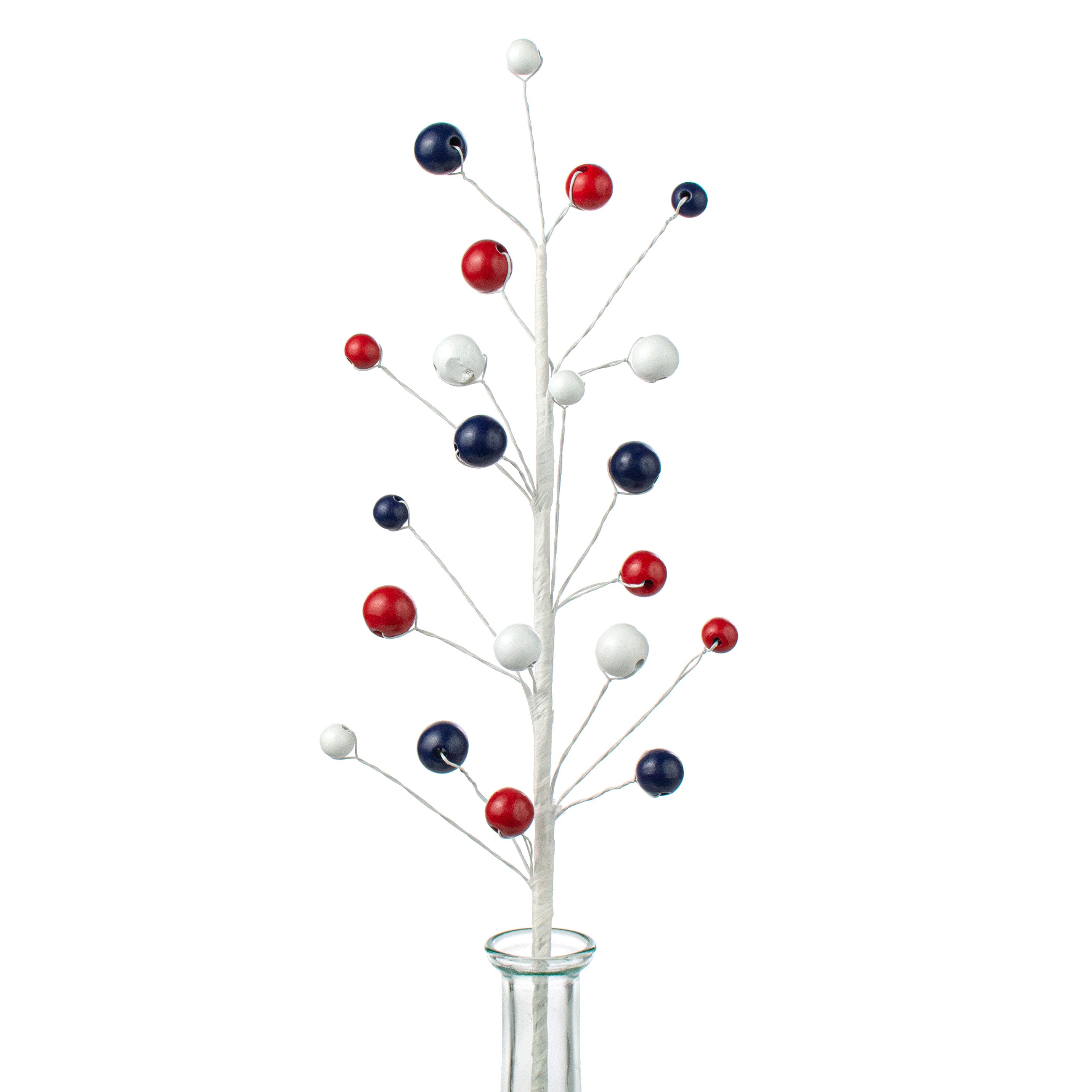 16" Wooden Bead Pick: Red, White, Blue Item Number: 74221SP16