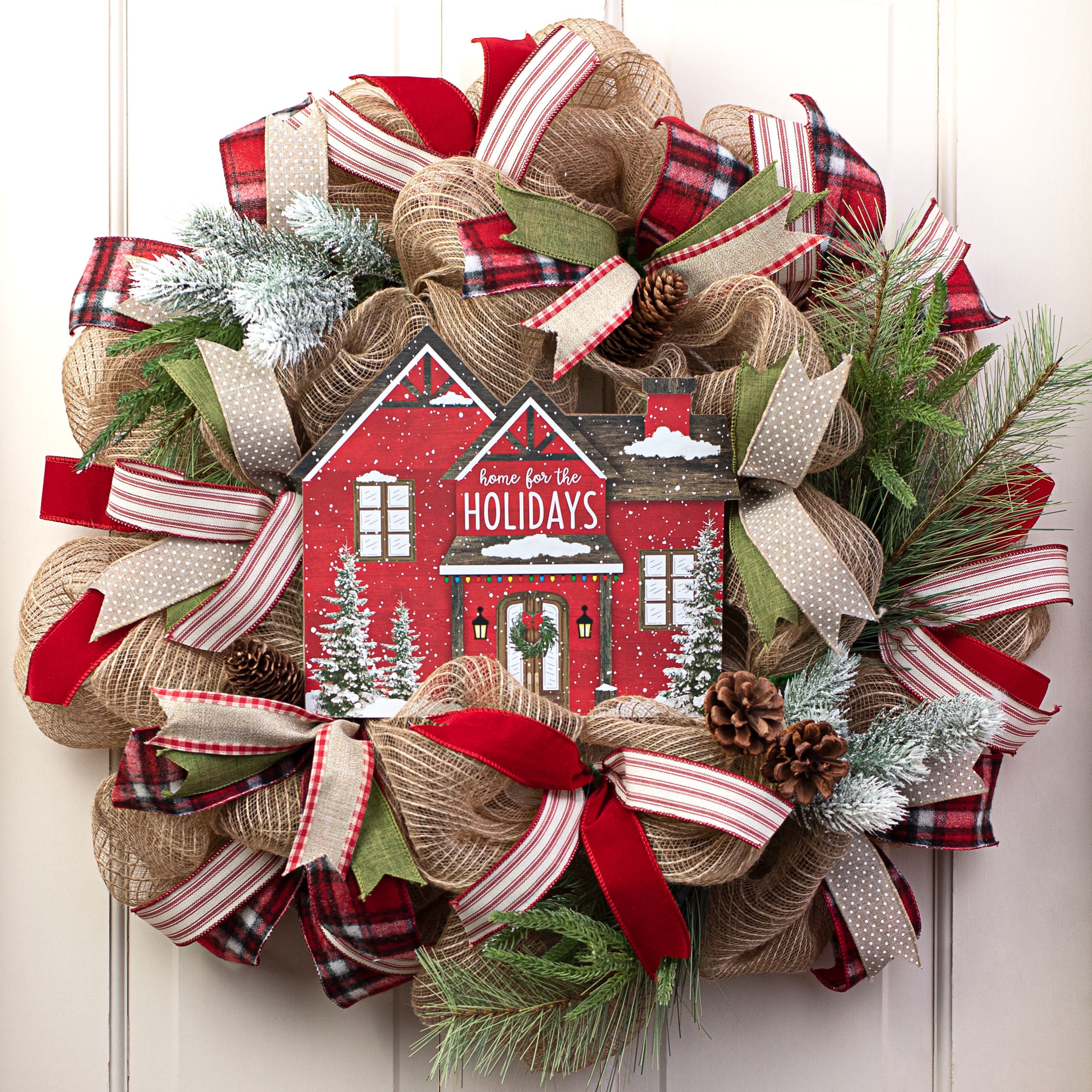 11" Wooden House Sign: Home for the Holidays Lifestyle Photo