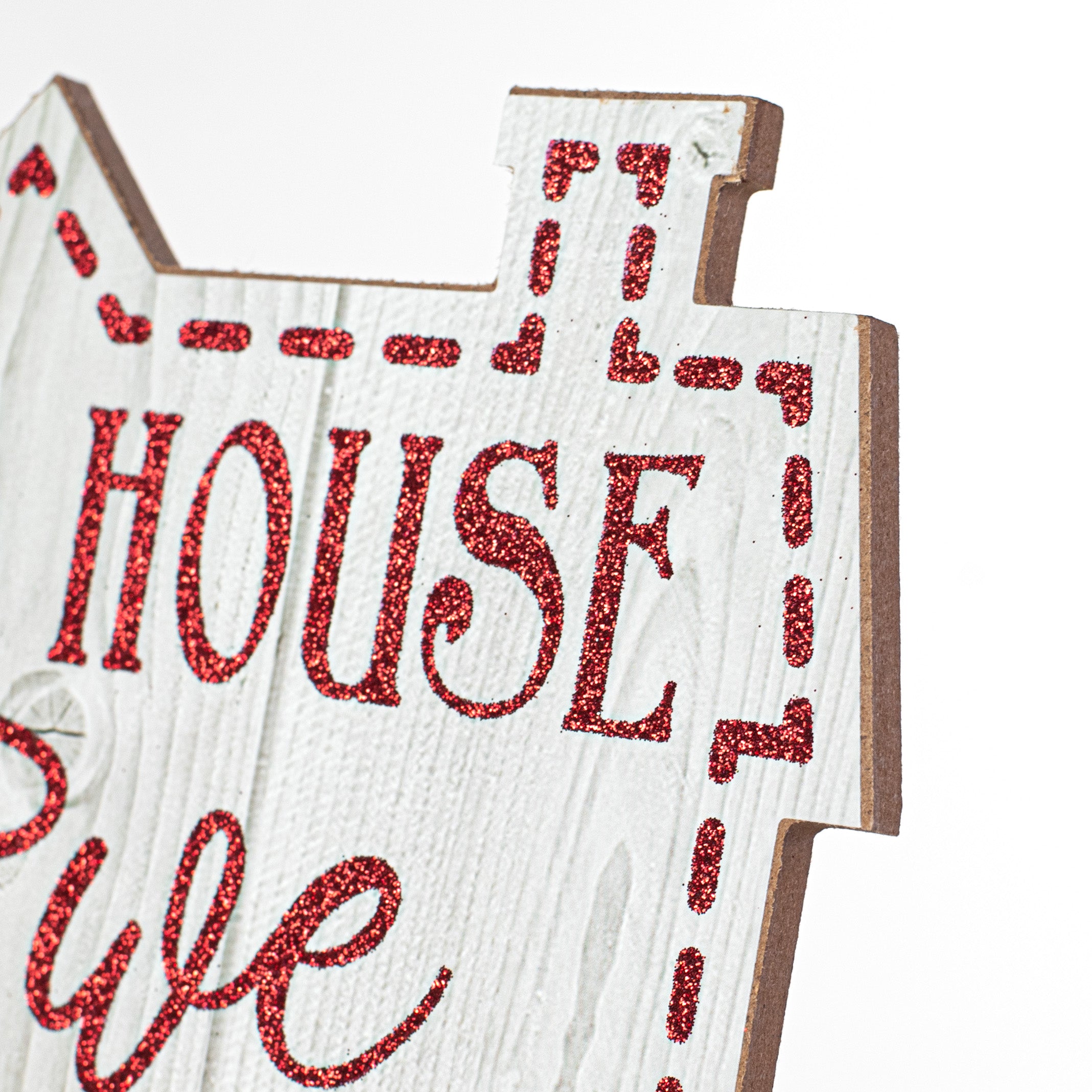 11" Wooden House Sign: We Believe detail photo 3