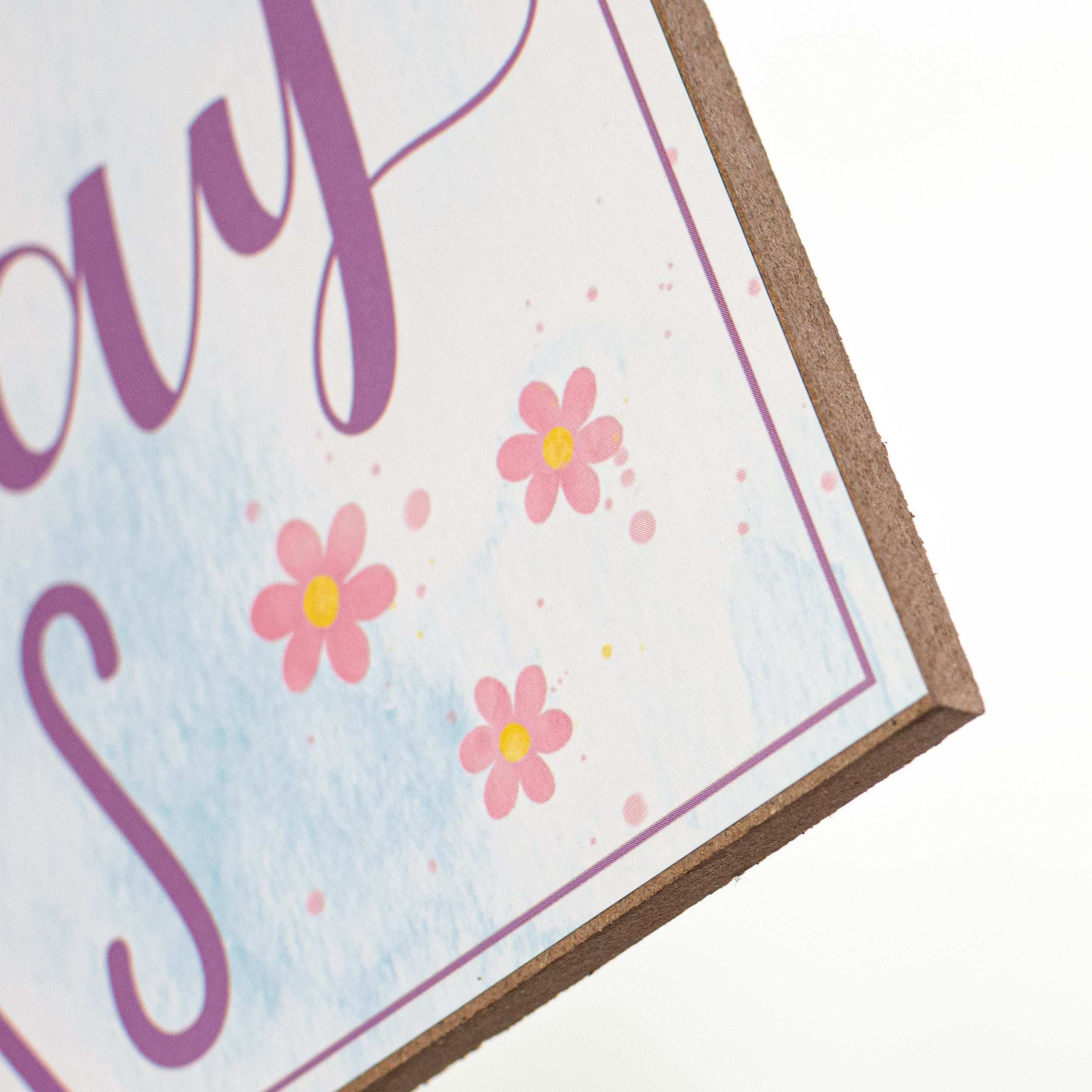 12" Wooden Sign: April Showers May Flowers detail photo 3