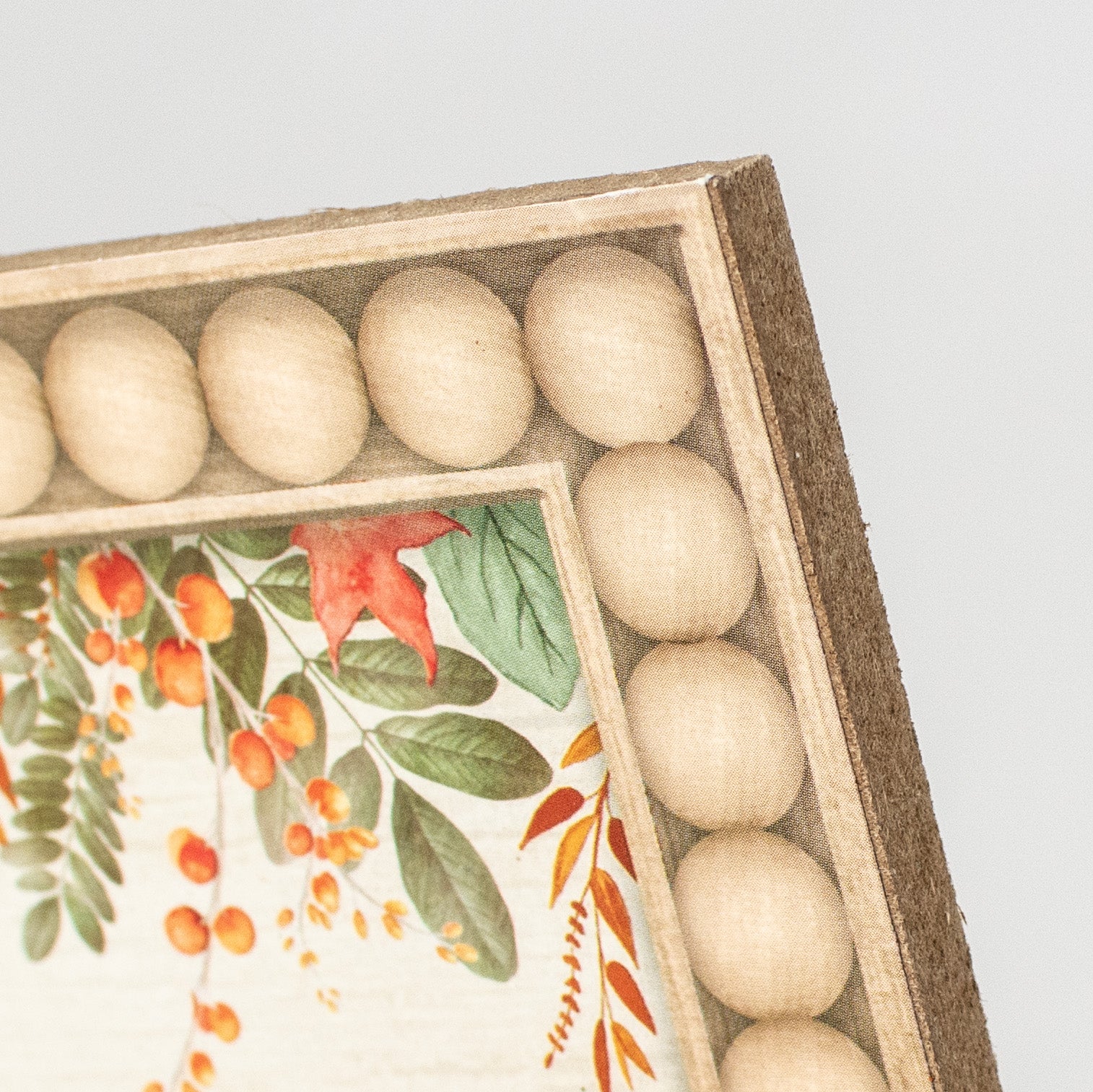 12" Wooden Sign: Bead Edge Welcome Leaves detail photo 3