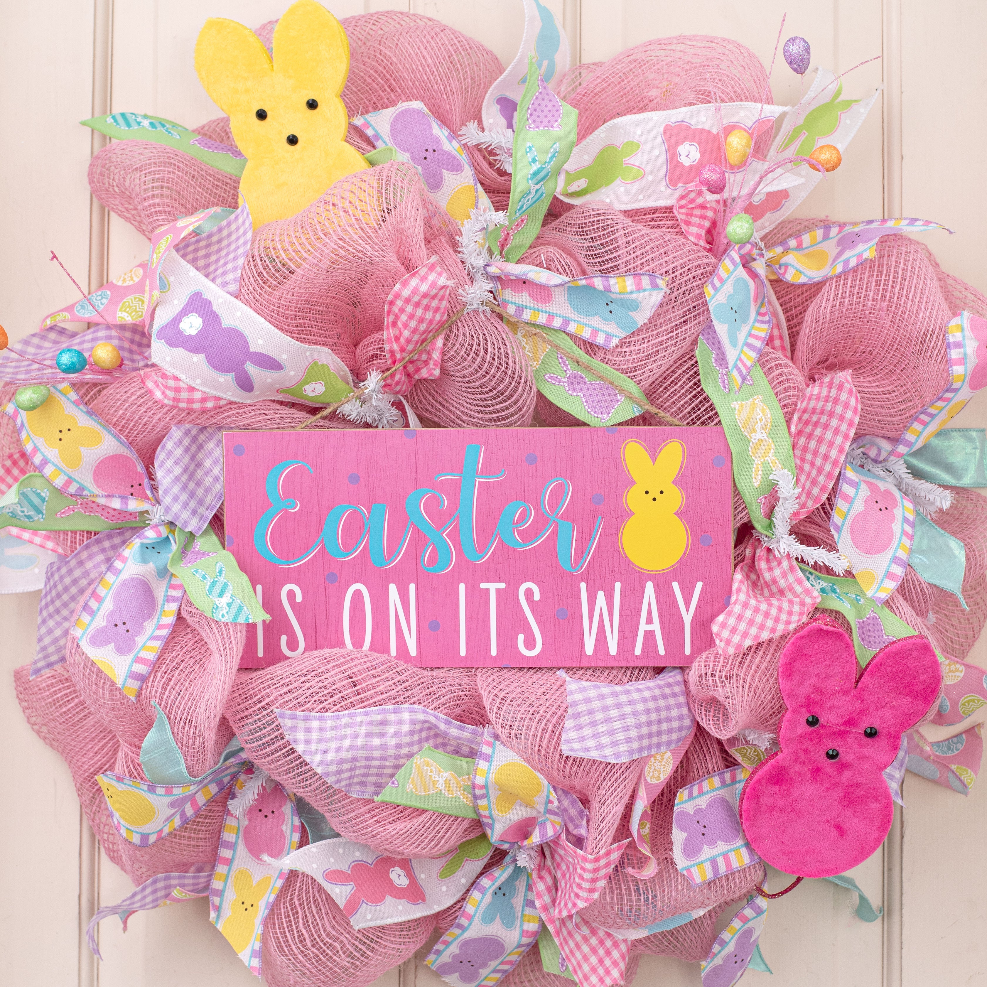 12" Wooden Sign: Easter Is On Its Way Sugar Bunny Lifestyle Photo