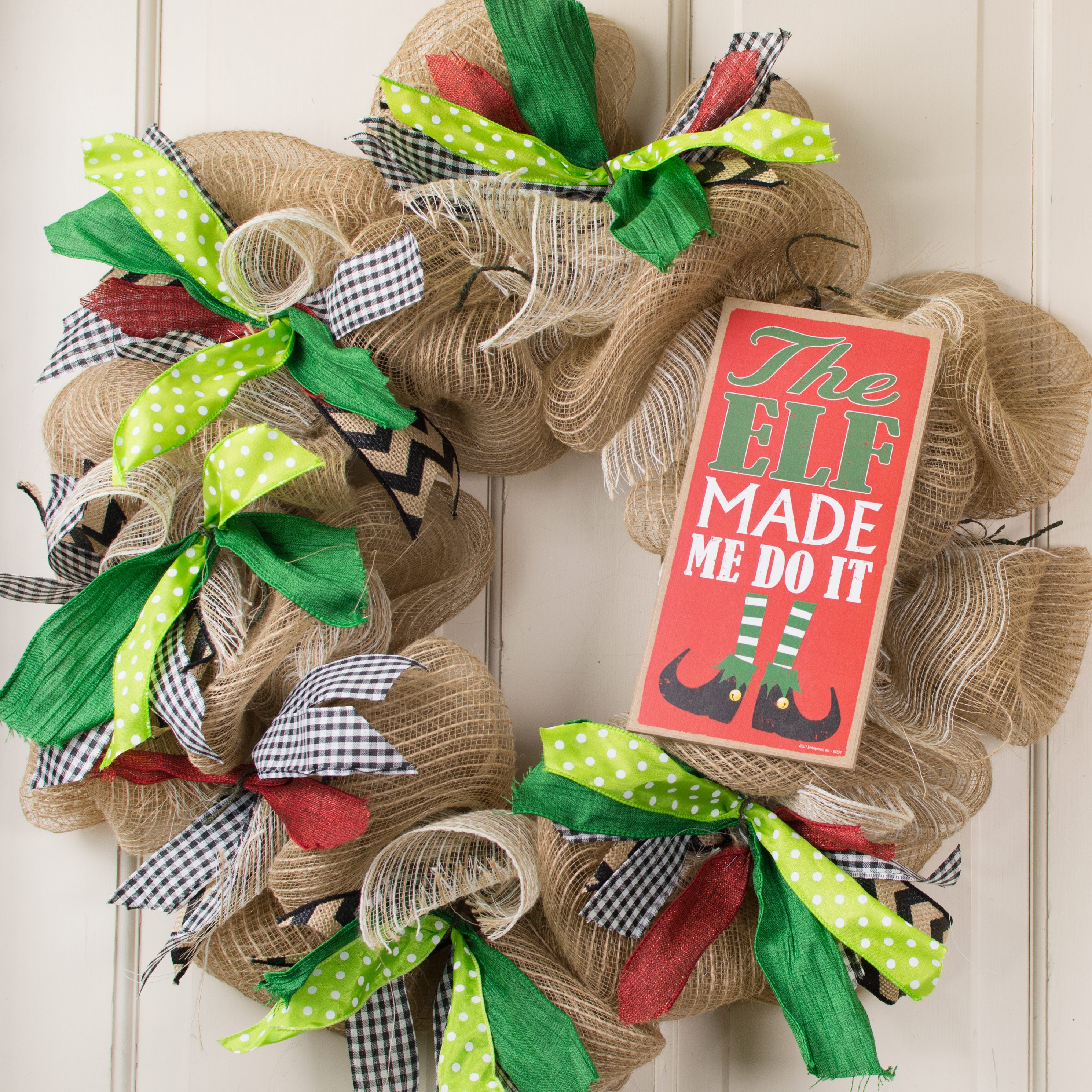 10" Wooden Sign: Elf Made Me Do It Lifestyle Photo