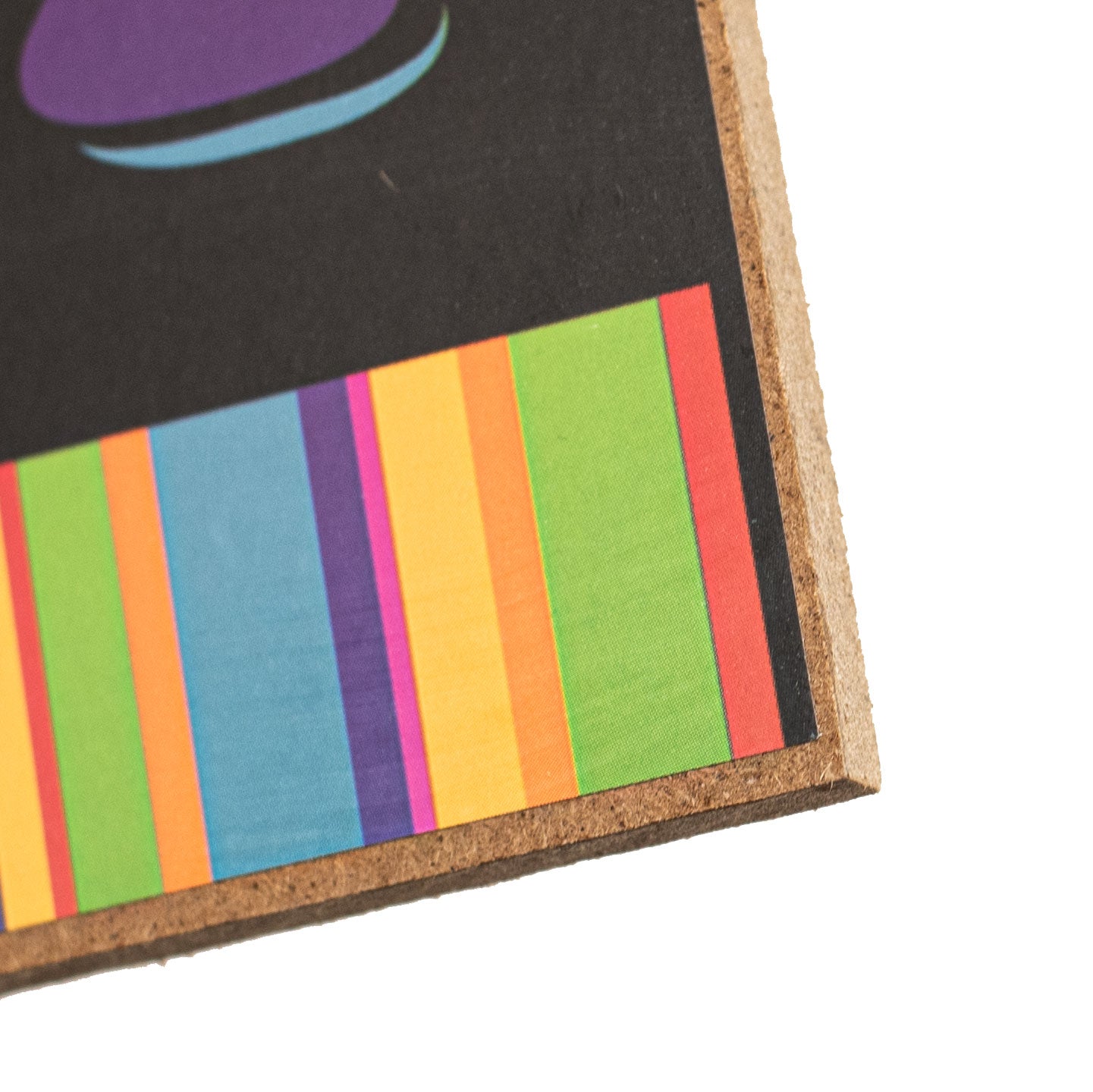 12" Wooden Sign: Fiesta Stripe Edge detail photo 3