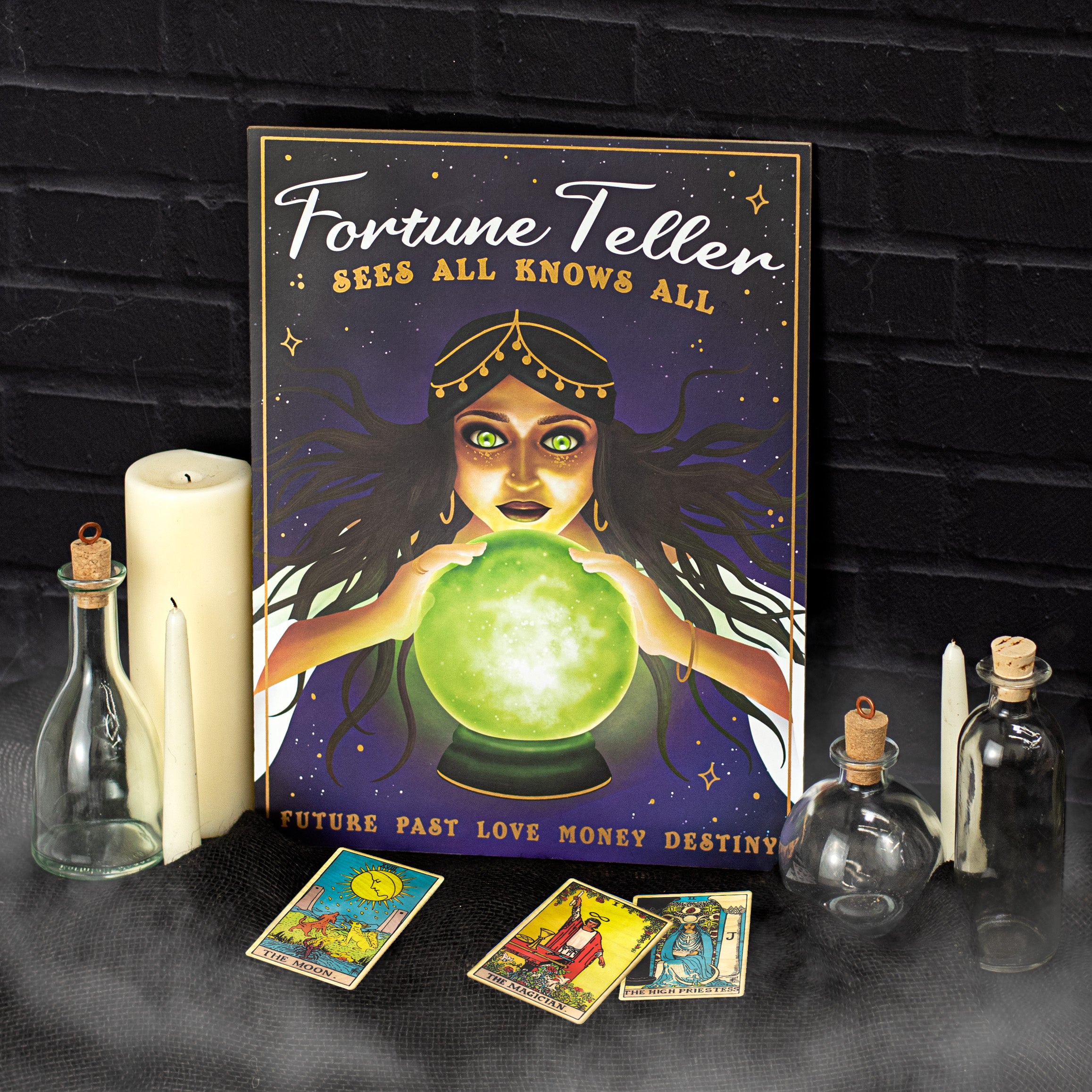 16" Wooden Sign: Fortune Teller Lifestyle Photo