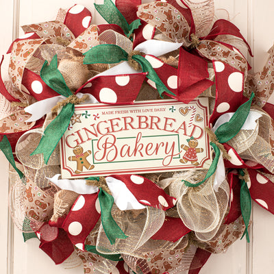 12" Wooden Sign: Gingerbread Bakery Lifestyle Photo