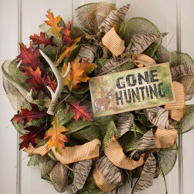 10" Wooden Sign: Gone Hunting Lifestyle Photo