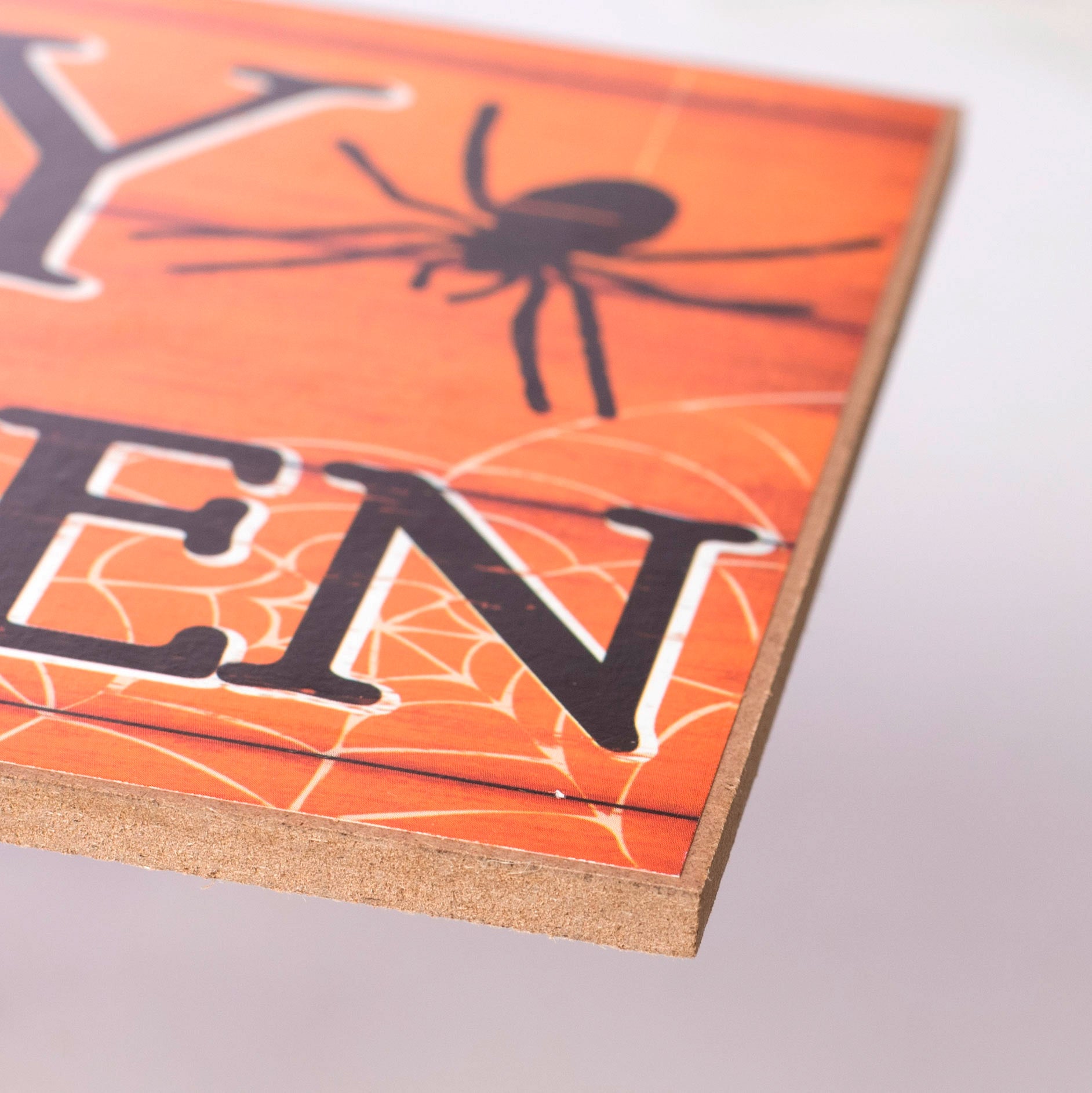 12" Wooden Sign: Happy Halloween detail photo 3