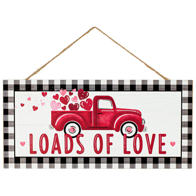 12" Wooden Sign: Loads of Love Truck Item Number: AP8576