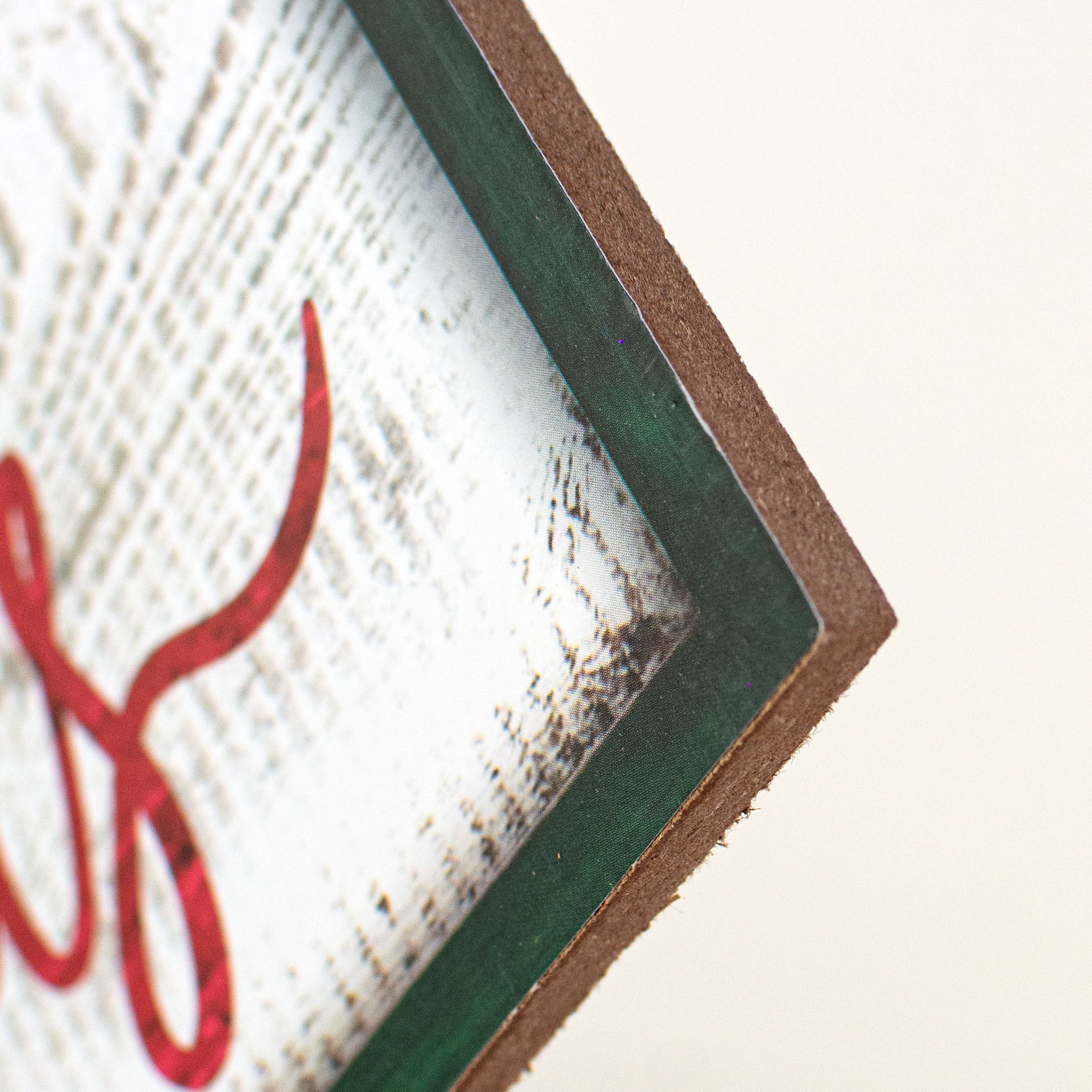 12" Wooden Sign: Merry Christmas Bead Garland detail photo 3