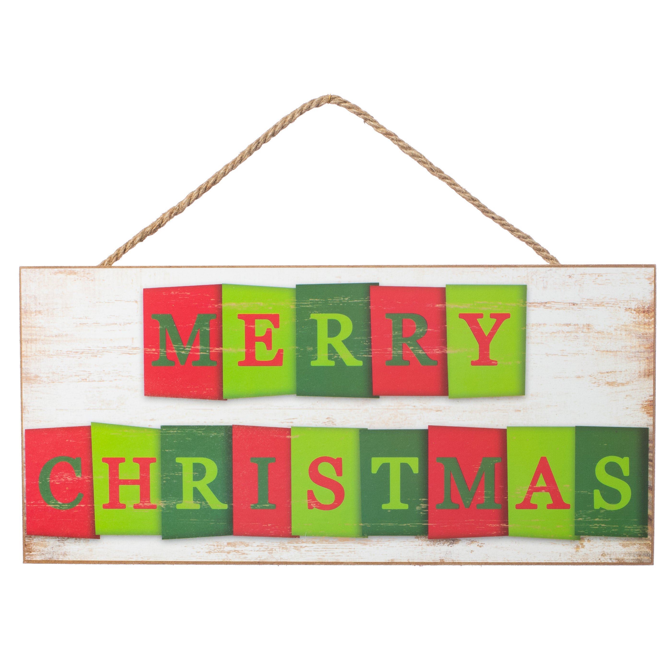 12" Wooden Sign: Merry Christmas Blocks Item Number: AP8325