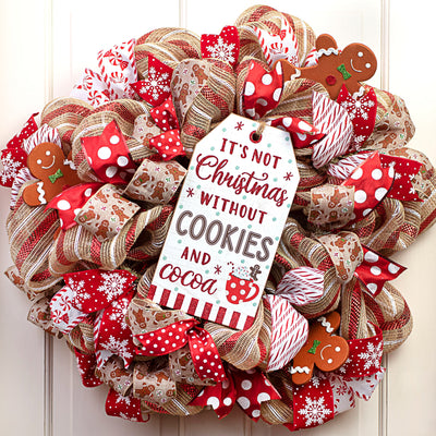 12" Wooden Sign: Not Christmas Without Cookies Gift Tag Shape Lifestyle Photo
