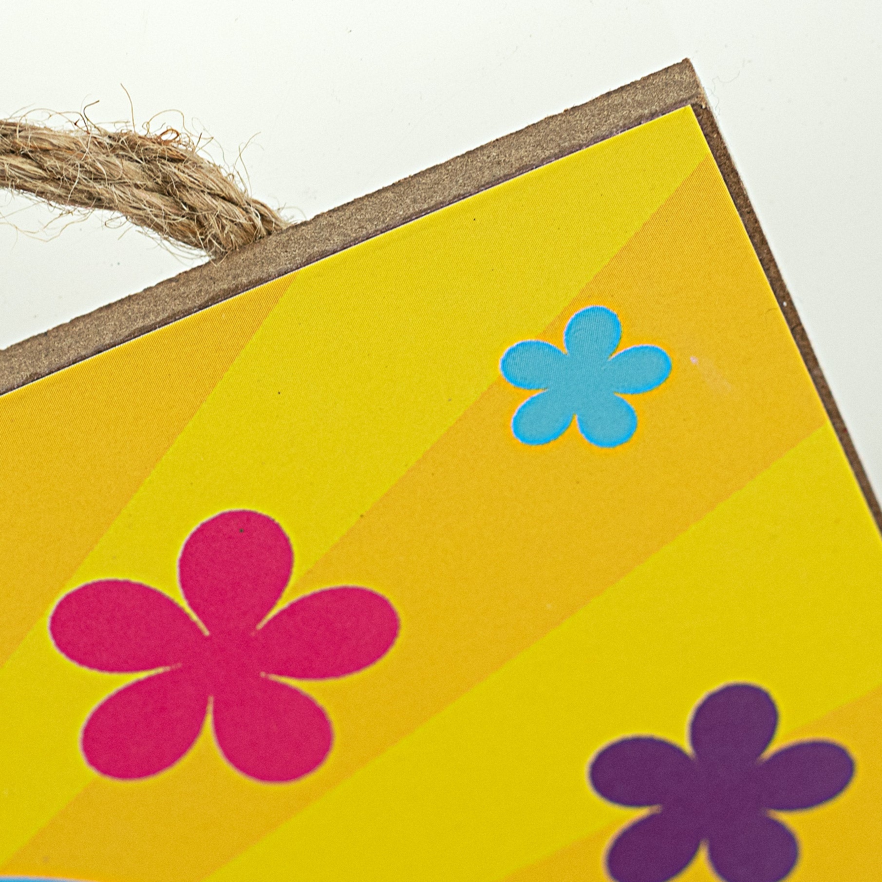 12" Wooden Sign: Peace Love Hippie Car detail photo 3