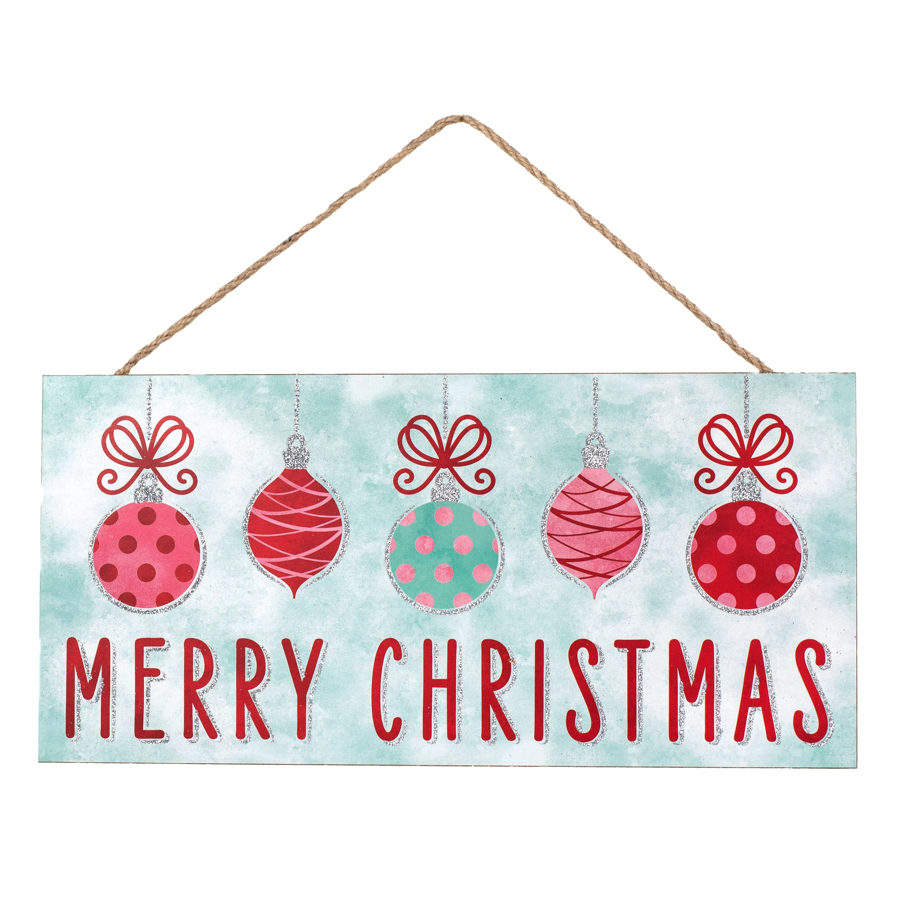 12" Wooden Sign: Retro Ornament Merry Christmas Item Number: AP8840