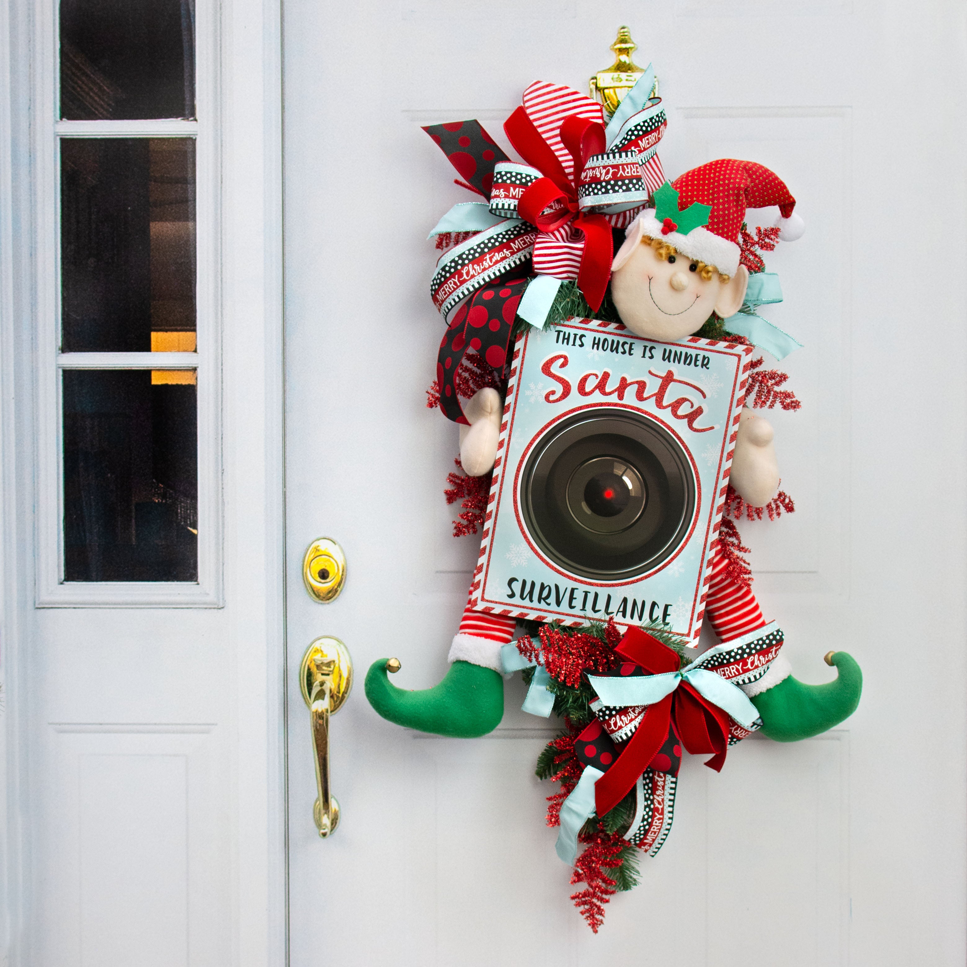 16" Wooden Sign: Santa Surveillance Lifestyle Photo